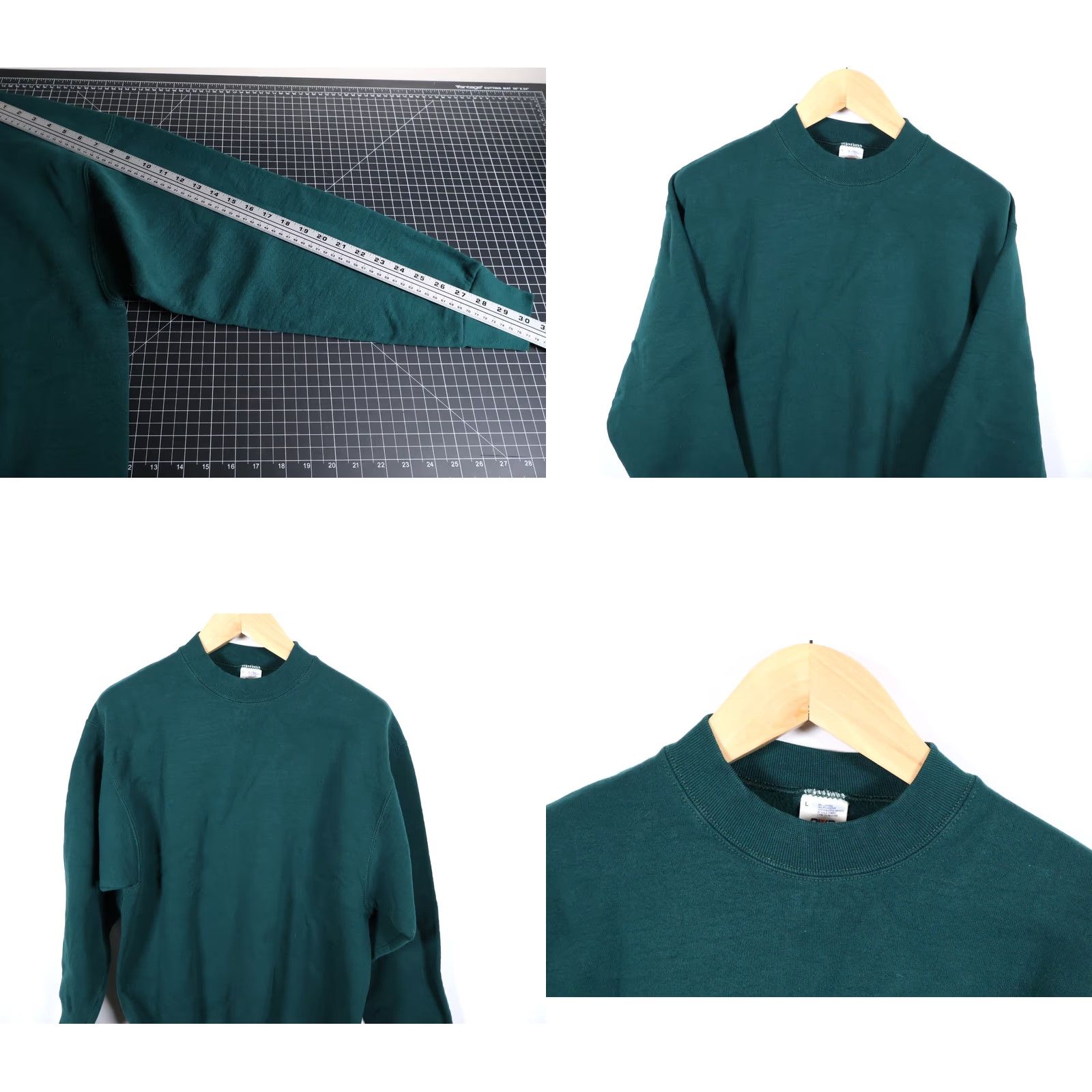 Vintage VINTAGE BVD Sweatshirt Men Large Green Solid Crewneck 50/50 VTG Crew Neck Pullover Shirt Size US L / EU 52-54 / 3 - 8 Thumbnail