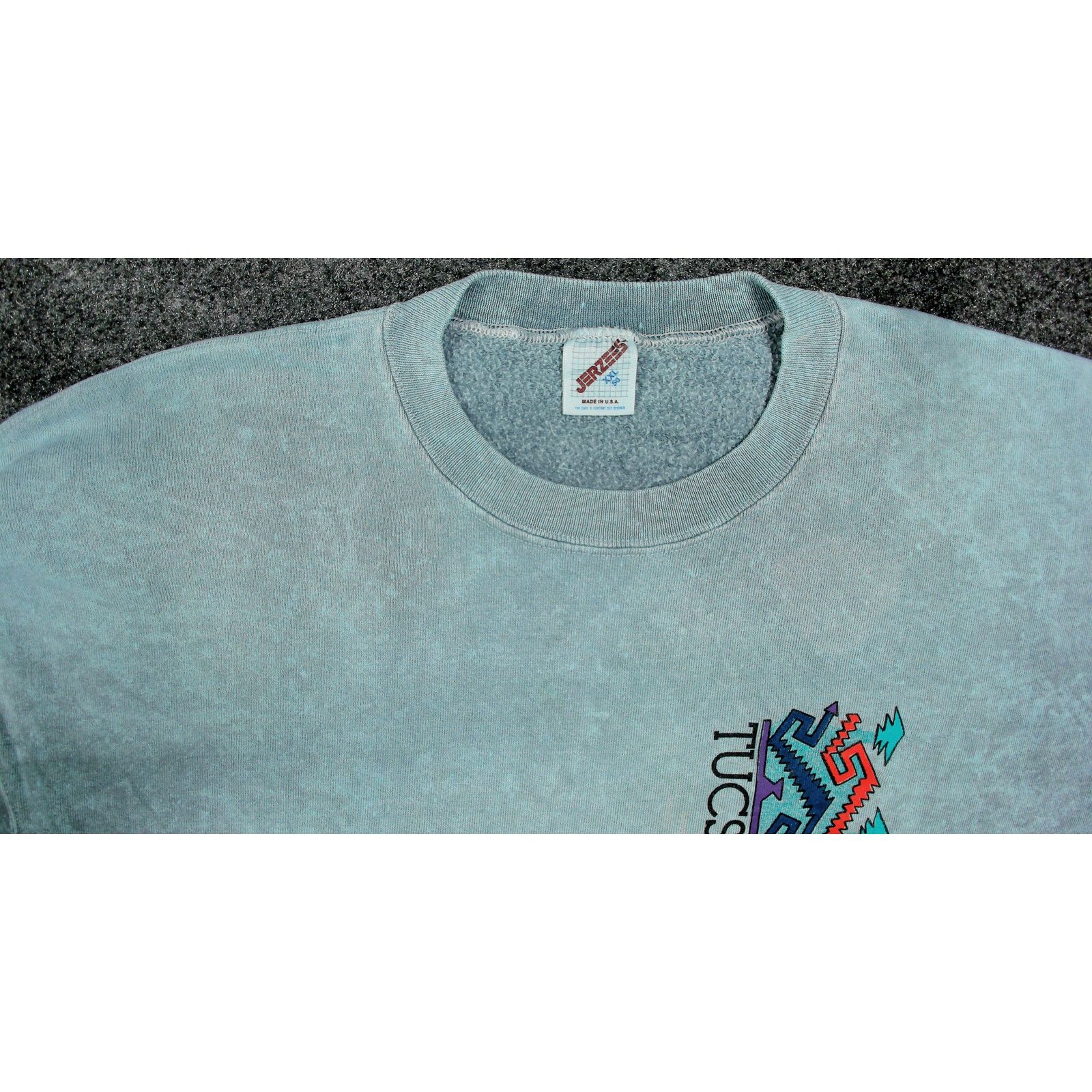 Jerzees Jerzees | Vintage 1992 Tucson Acid Wash Boxy Sweatshirt XL Size US XL / EU 56 / 4 - 14 Thumbnail