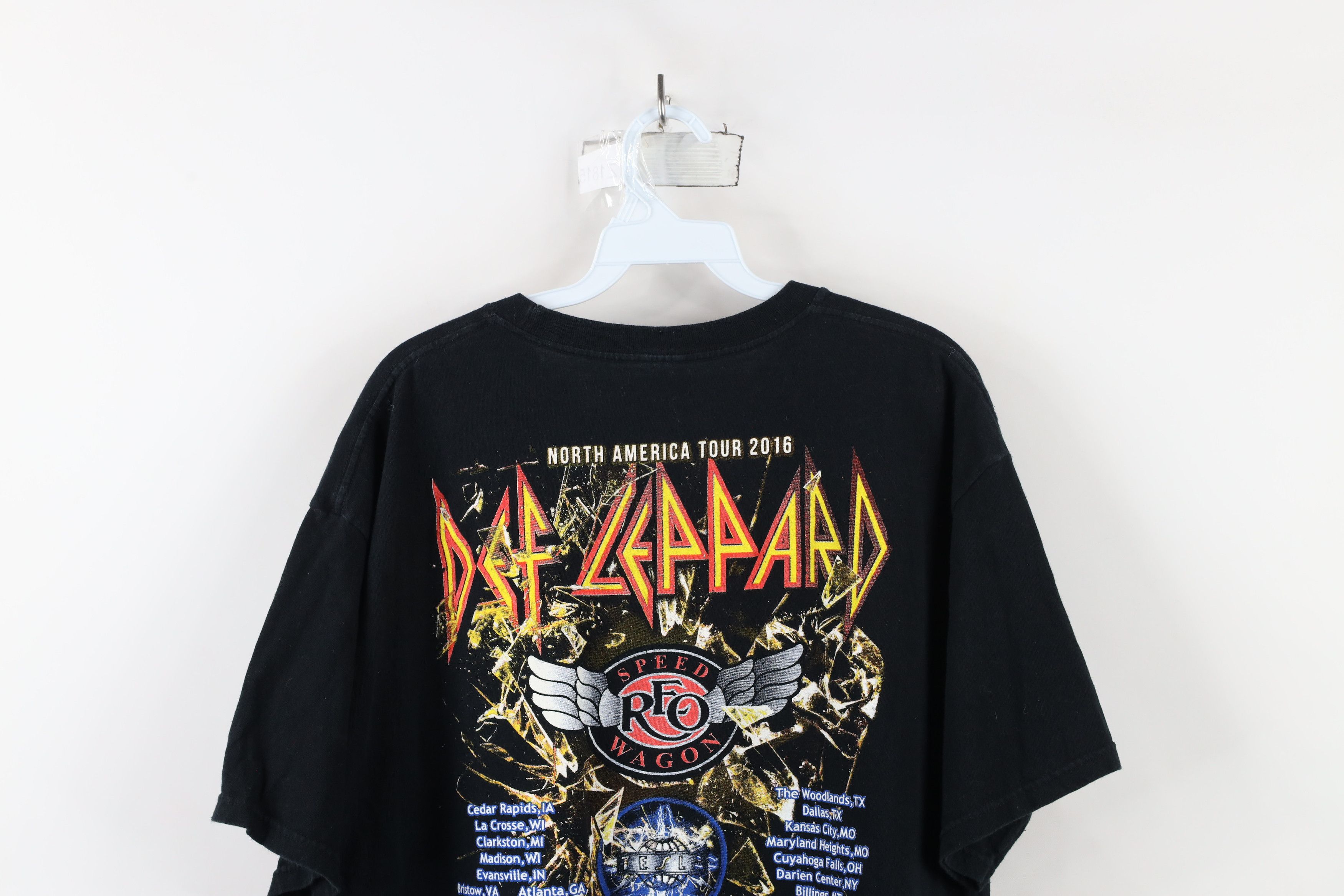 Vintage Vintage Tour Def Leppard REO Speed Wagon Tesla Band Shirt Size US XL / EU 56 / 4 - 10 Thumbnail