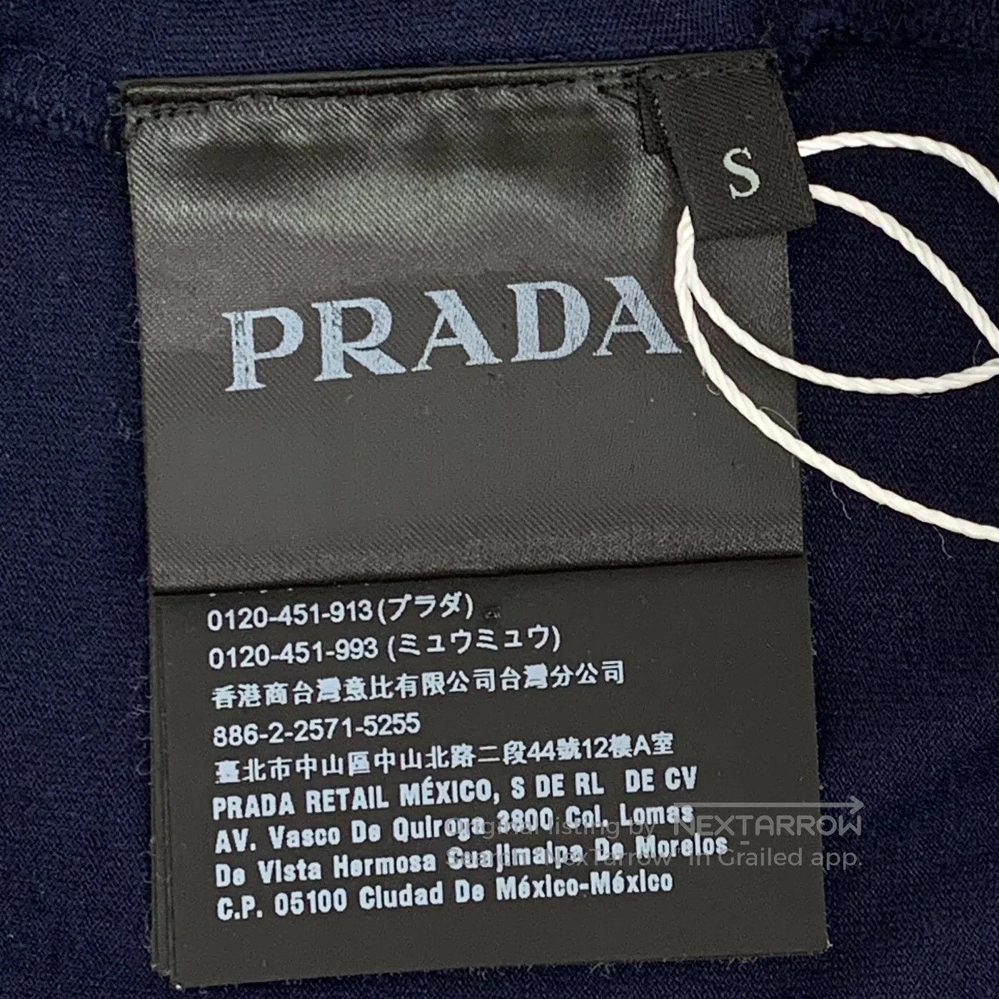 Prada Prada Dark Blue Pocket Red Label Cotton Round Neck Short-S Size US S / EU 44-46 / 1 - 7 Thumbnail