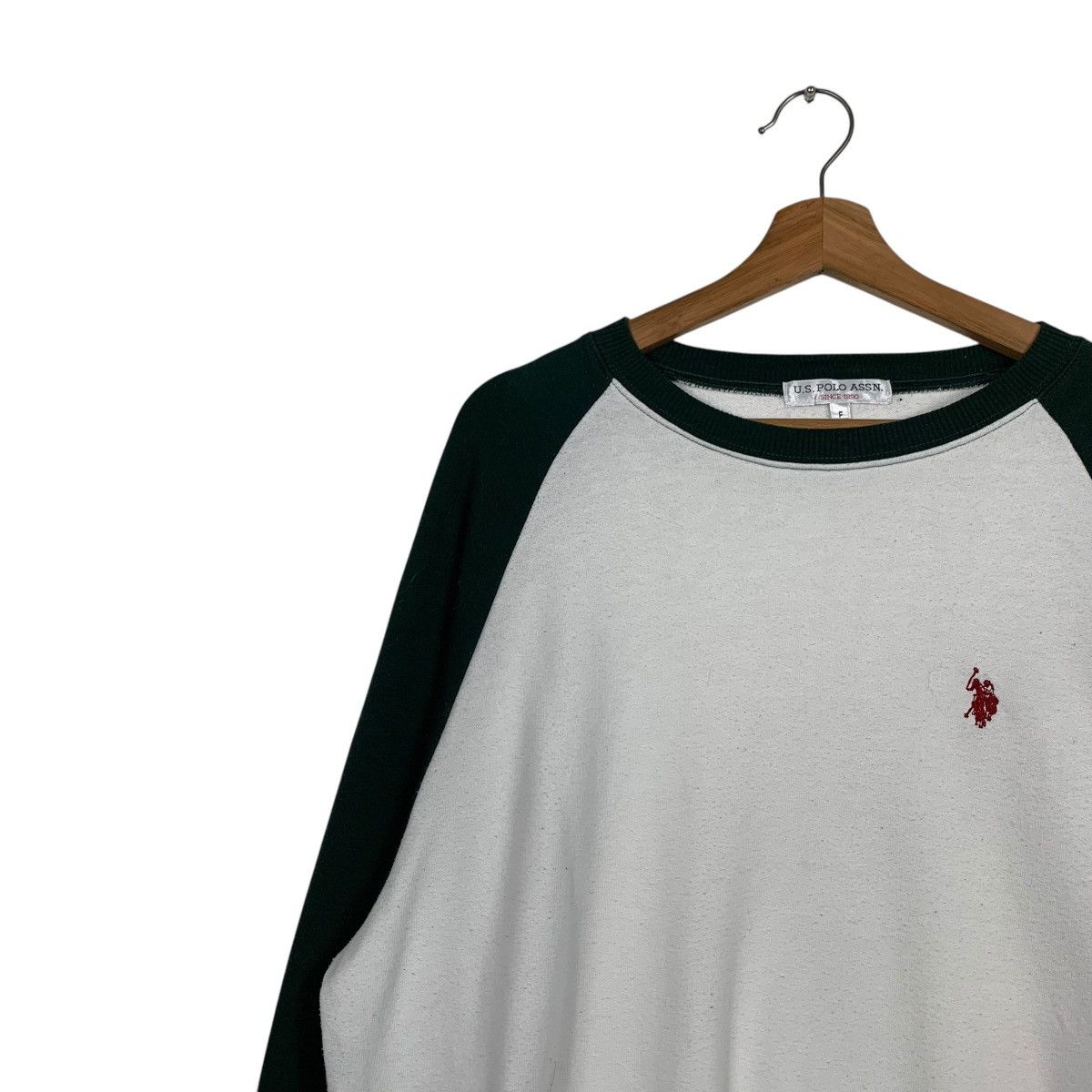 U.S. Polo Assn. US POLO ASSN White Green Crewneck Sweatshirt #1687-C75 Size US L / EU 52-54 / 3 - 6 Thumbnail