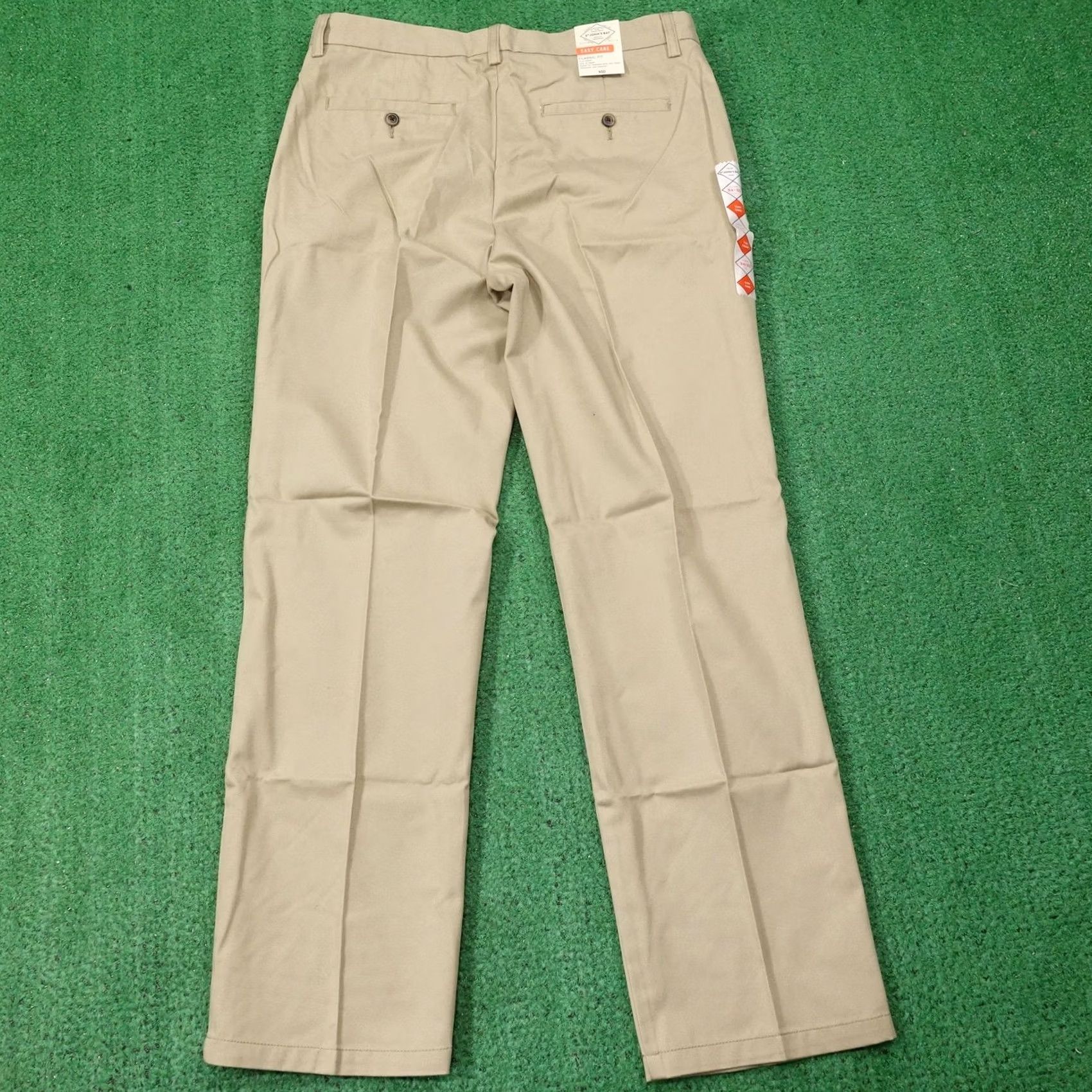 Vintage St John's Bay Pants Khakis 34x32 Beige Classic Fit Flat Front Easy Care Mens Pants Adjustable Waist Pocketless? No. Size US 34 / EU 50 - 5 Thumbnail