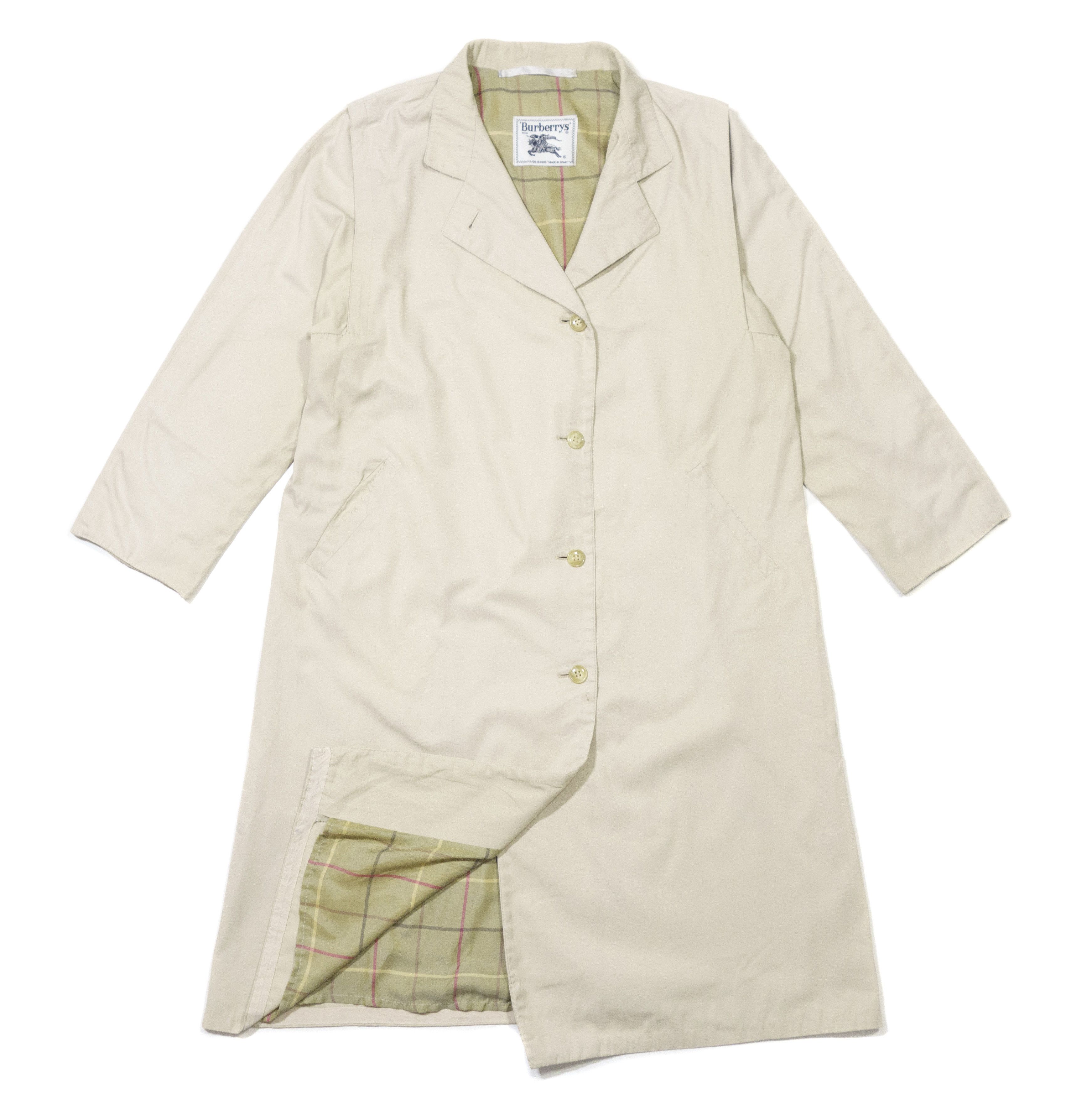 Burberry 90S Light Trench Coat Vintage Size L / US 10 / IT 46 - 1 Thumbnail