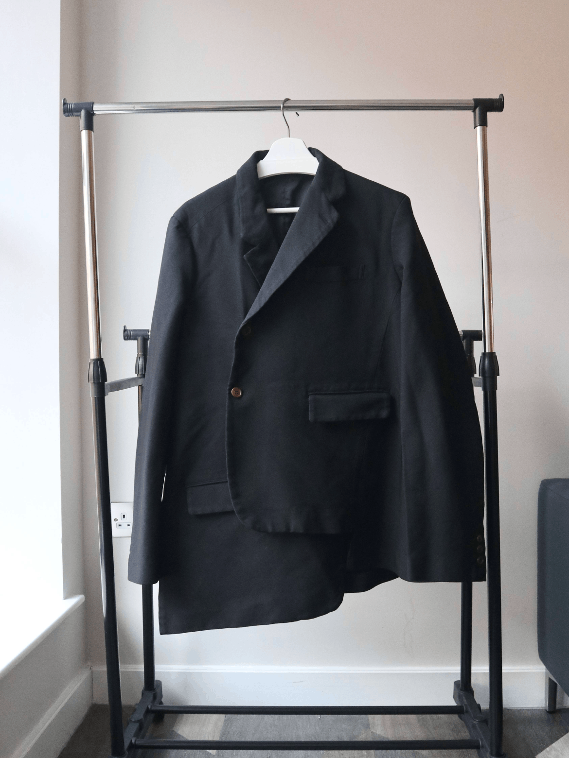Comme des Garcons Homme Plus Comme Des Garcons Homme plus 18AW White Shock Uneven Jacket Size US M / EU 48-50 / 2 - 1 Thumbnail