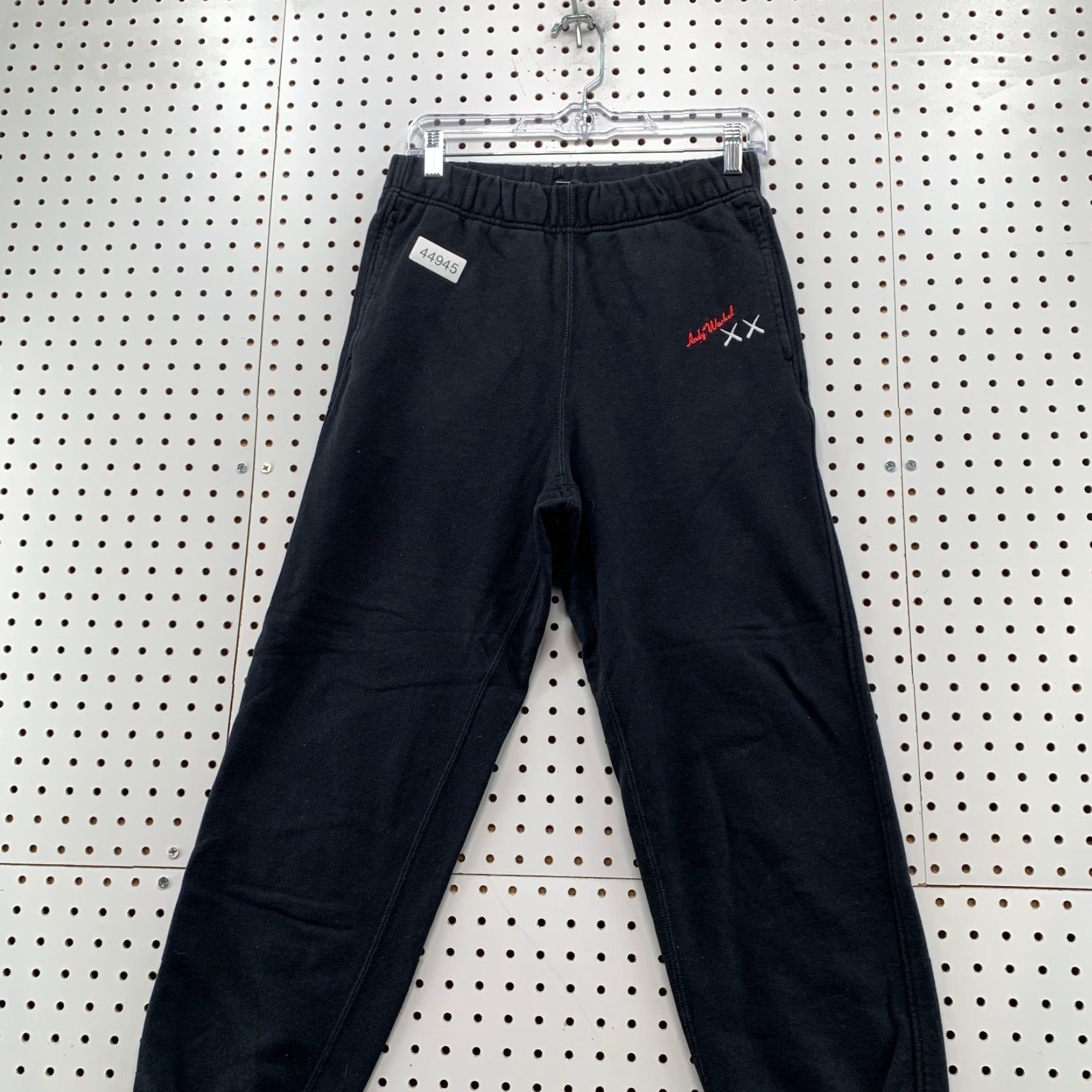 Uniqlo VINTAGE UNIQLO Kaws Warhol Sweatpants Mens Small Black Relaxed Fit Fleece 28x26 Size US 28 / EU 44 - 2 Thumbnail