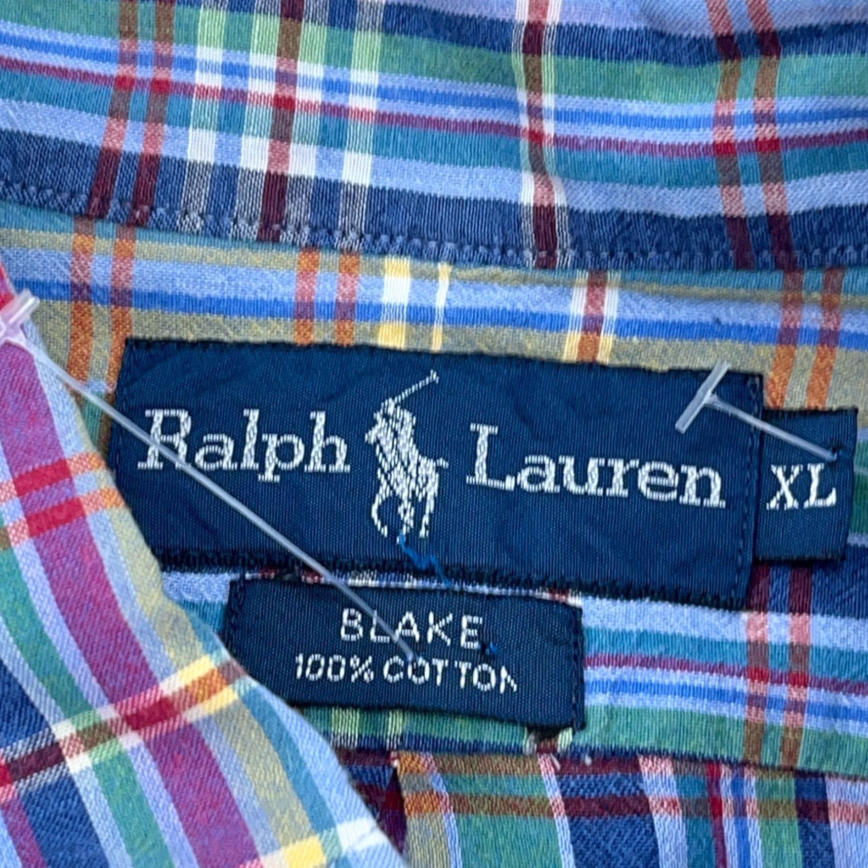 Ralph Lauren VINTAGE Ralph Lauren Men XL Button-Up Shirt Plaid Short Sleeve Blue Pink Casual Office Party Size US XL / EU 56 / 4 - 3 Thumbnail