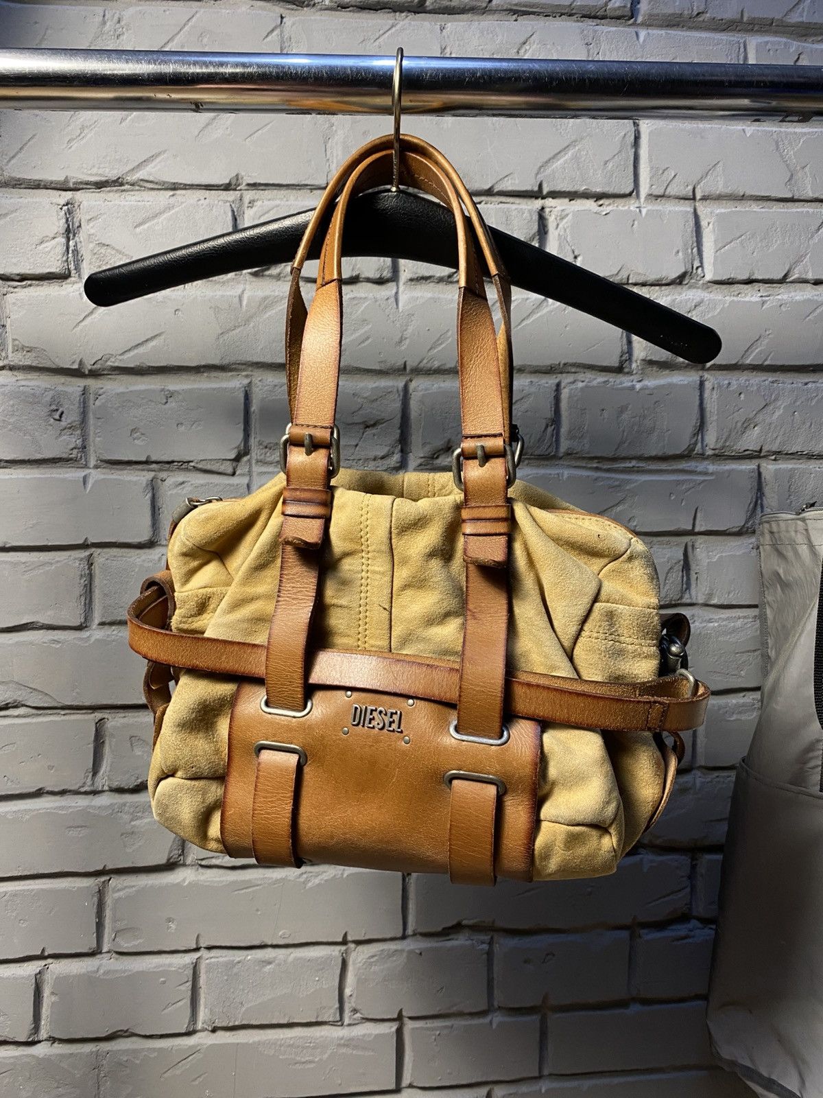 Diesel Vintage DIESEL Suede Leather Tote Bag Y2K Archive Aesthetic Size ONE SIZE - 1 Thumbnail