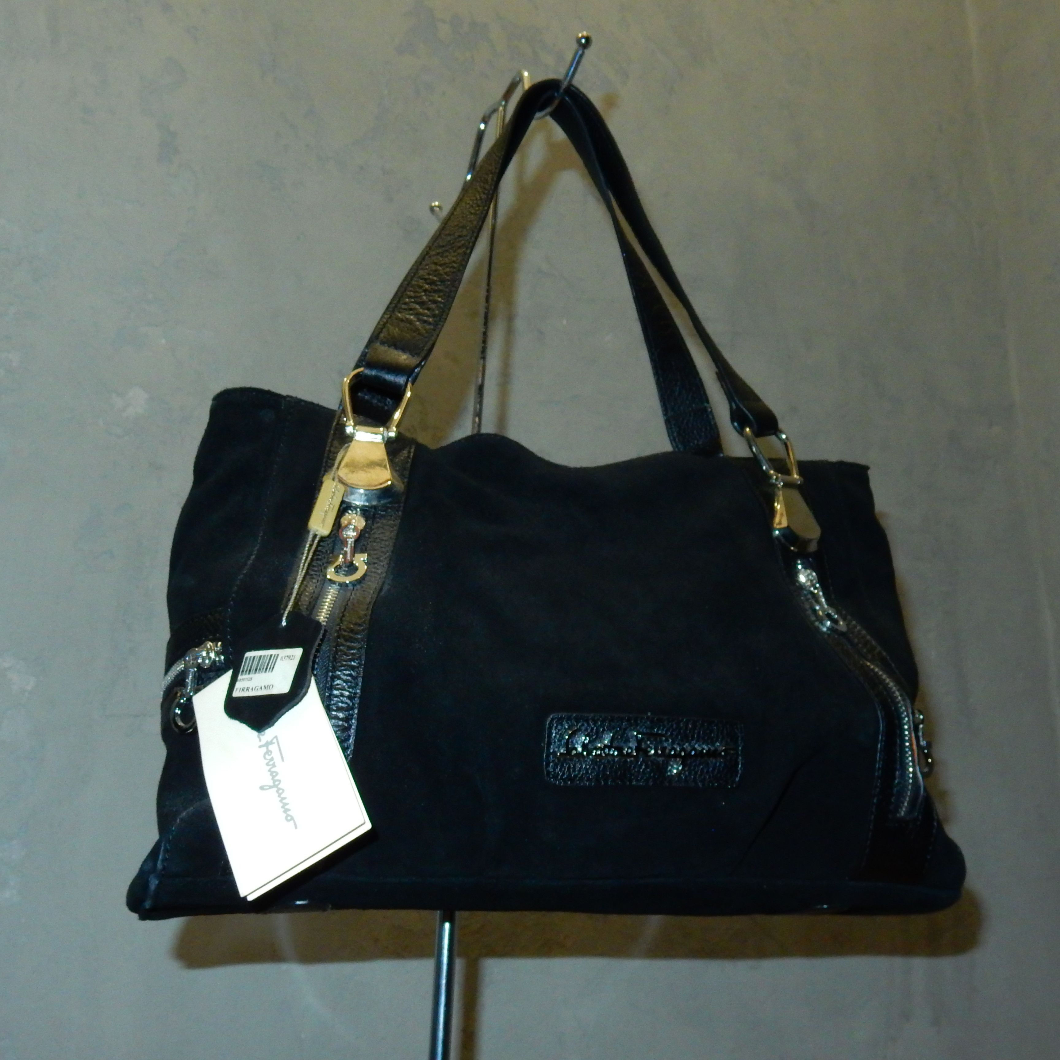 Salvatore Ferragamo black leather bag