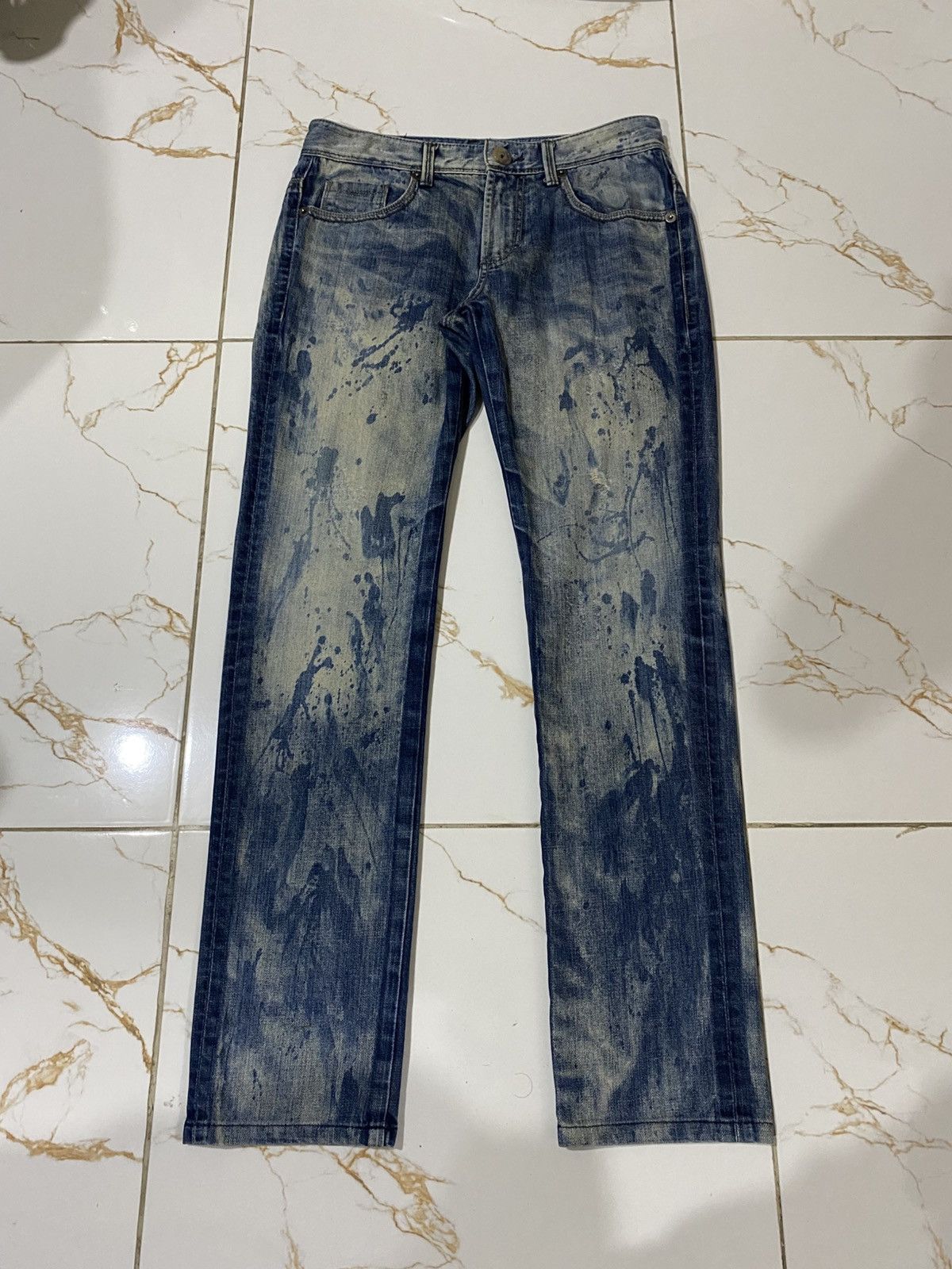 Japanese Brand × Tornado Mart Rare Patern denim wash GV2 Size US 31 - 1 Thumbnail