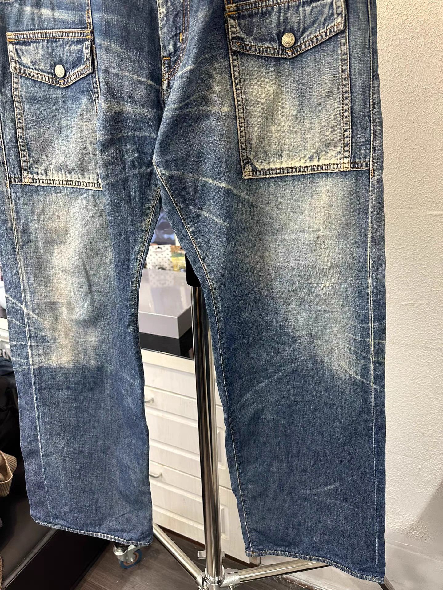 Yohji Yamamoto Yohji yamamoto y's for men Washed Floral Bud Jeans K20 Size US 33 - 3 Thumbnail