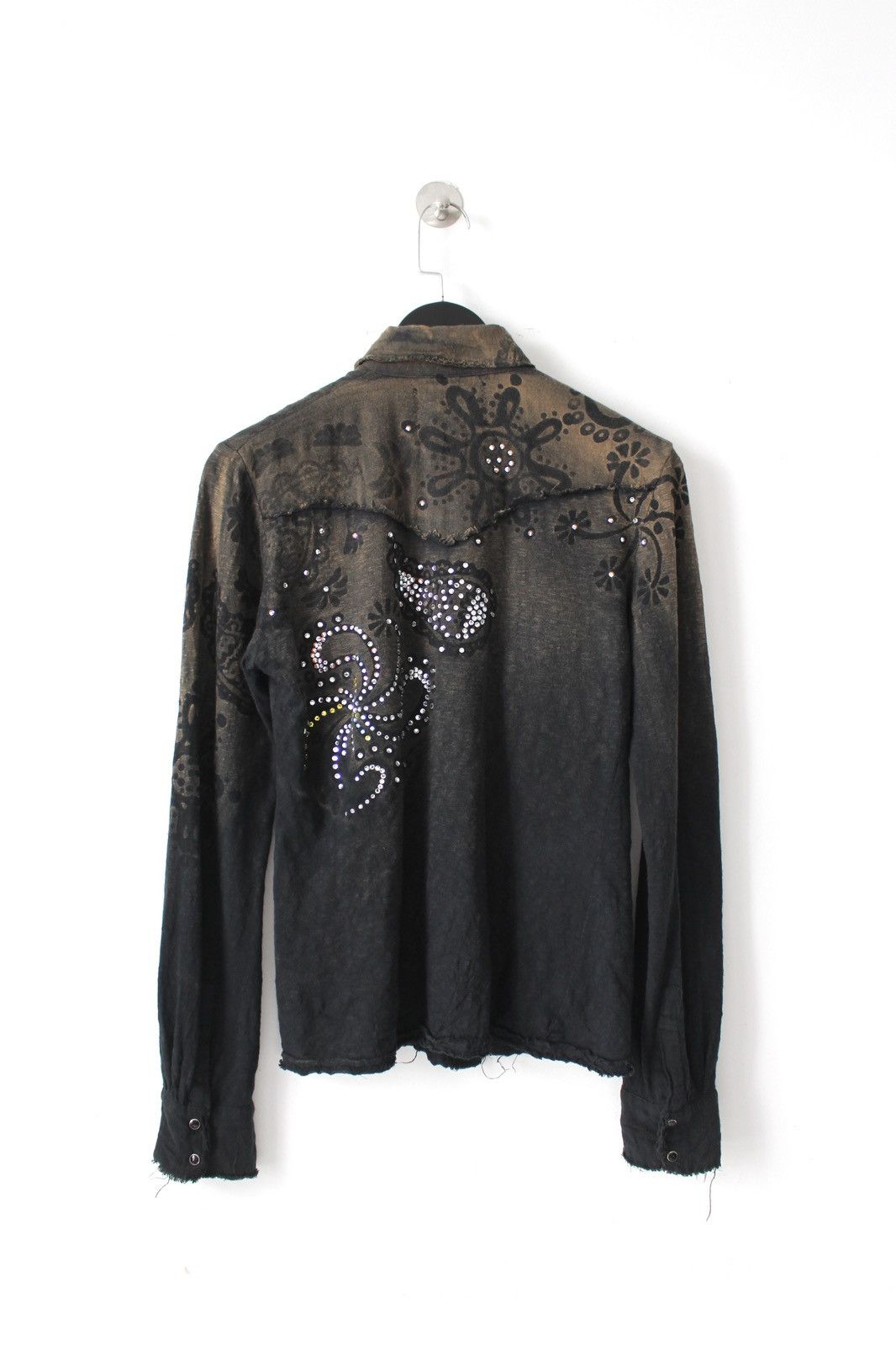 If Six Was Nine 2000S BURDEN GRUNGE FADE-DYE GROMMET POCKETS SHIRT Size US S / EU 44-46 / 1 - 2 Thumbnail