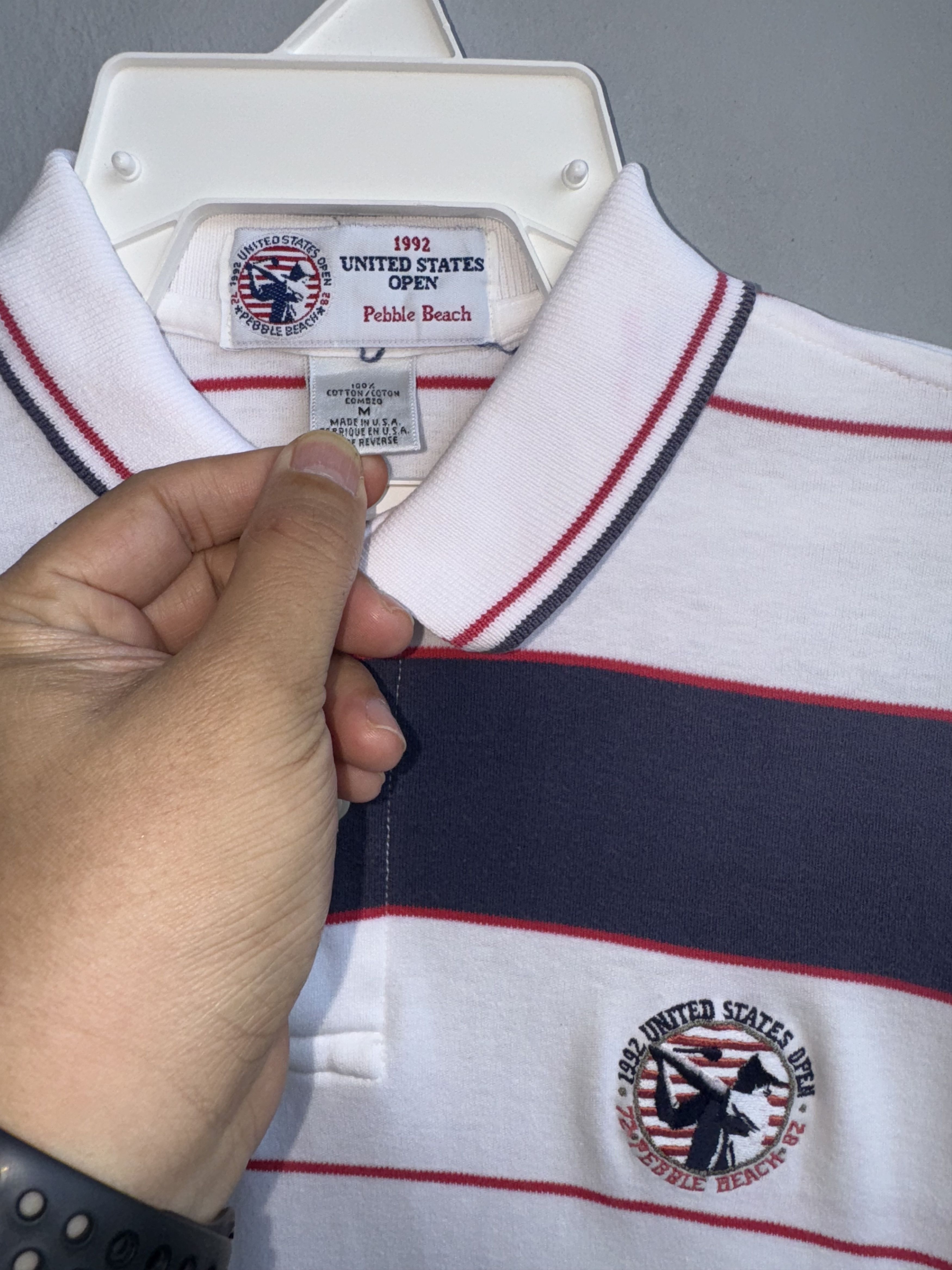 Vintage 1992's United States Open Pebble Beach Golf Polo Shirt Size US M / EU 48-50 / 2 - 3 Thumbnail