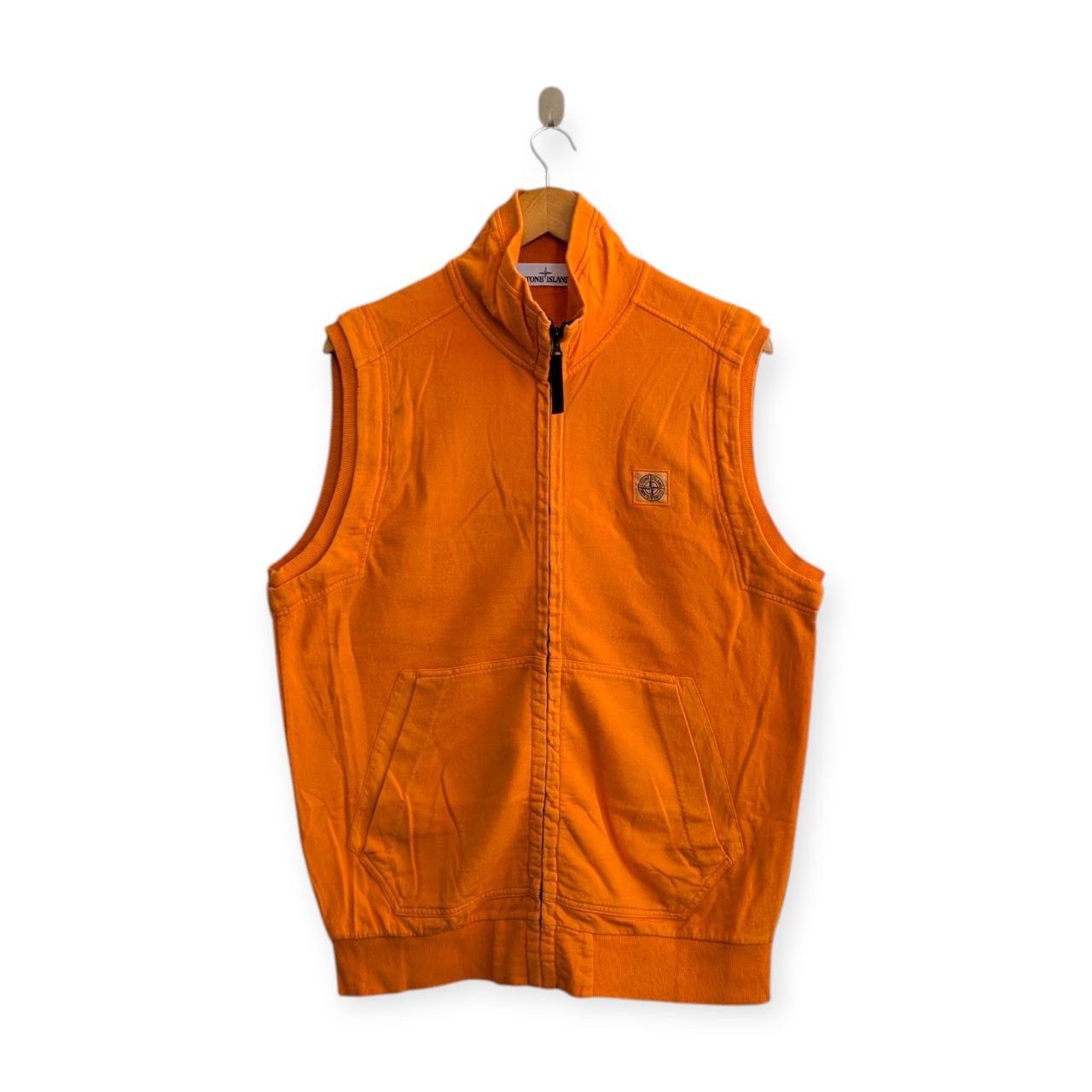 Stone Island STONE ISLAND sleeveless orange full zipper sweater Size US XL / EU 56 / 4 - 1 Thumbnail