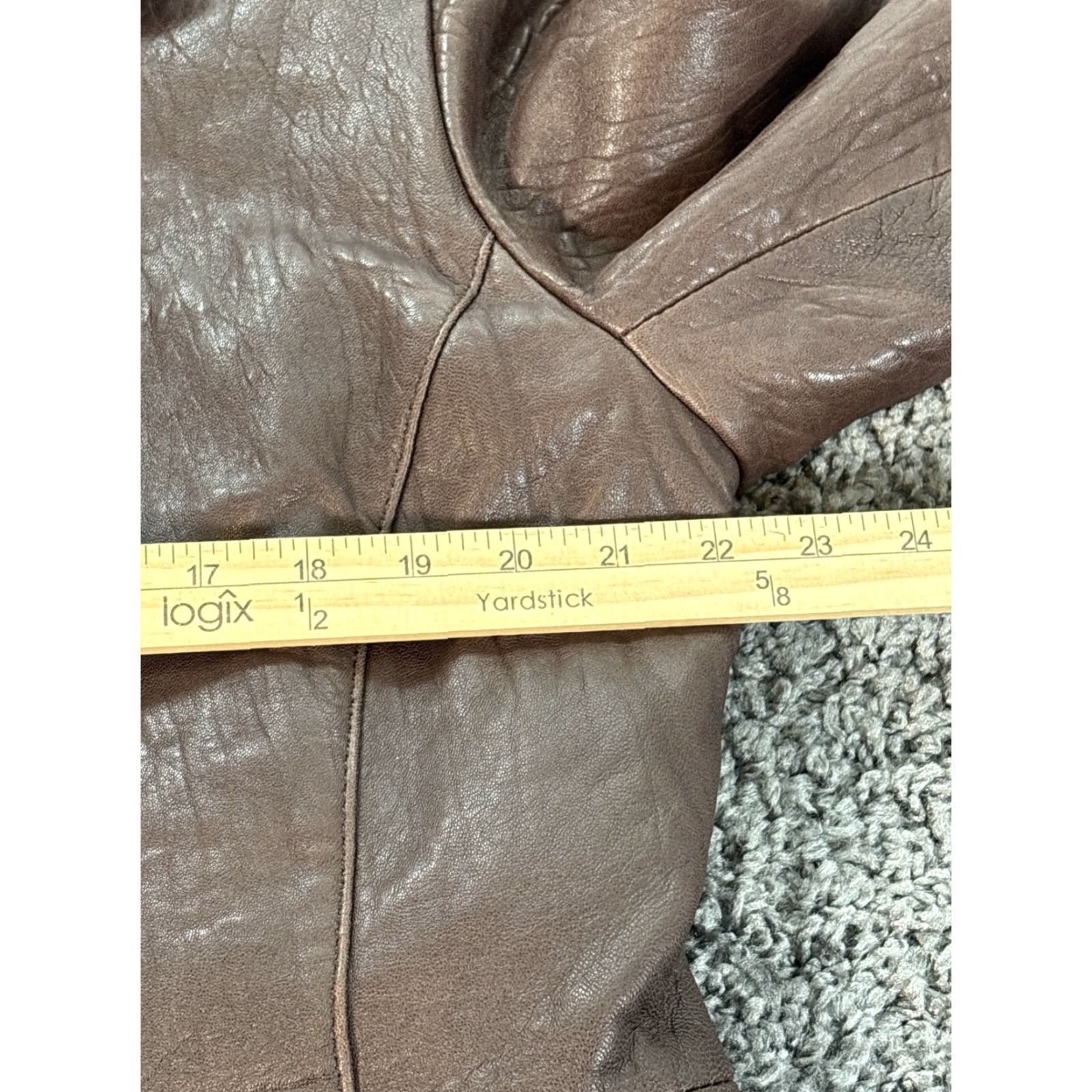 Vintage VINTAGE Tibor Leather Jacket Womens XL Brown Full Zip Zippers Pebbled 90s Womens Size XL / US 12-14 / IT 48-50 - 3 Thumbnail