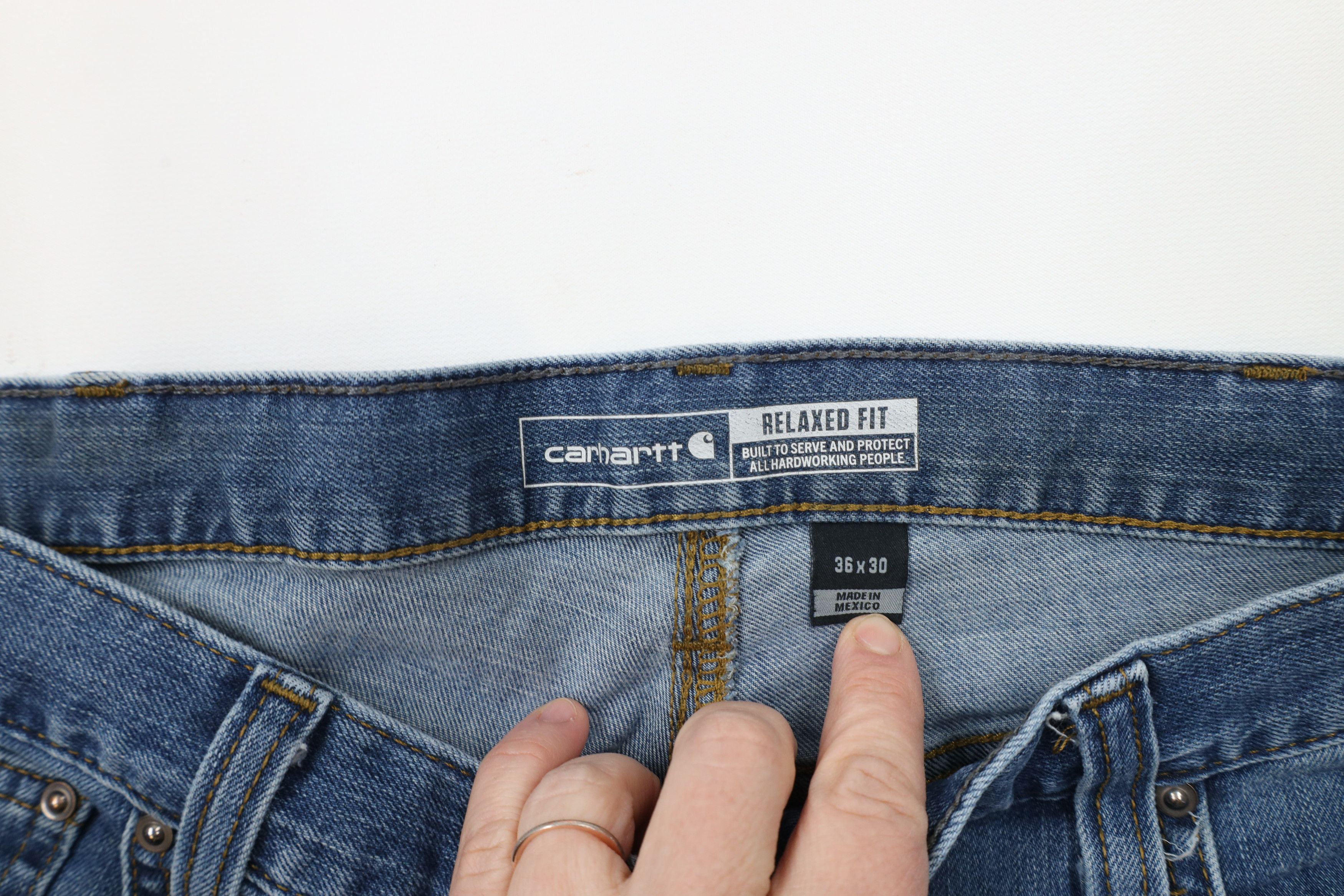 Carhartt × Vintage Vintage Carhartt Relaxed Fit Stretch Denim Jeans Blue Size US 36 / EU 52 - 9 Thumbnail