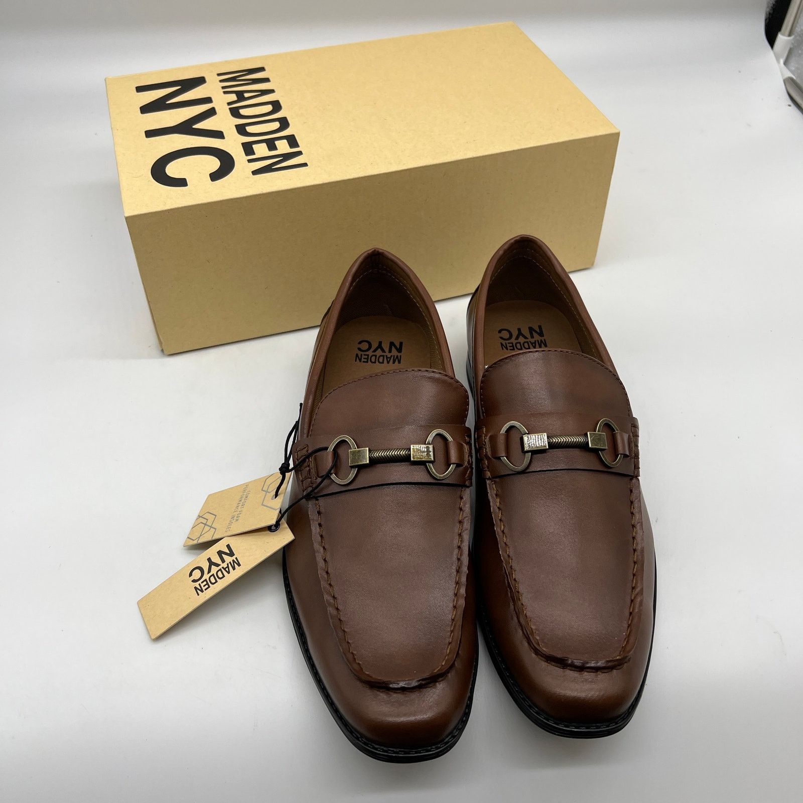 Other Madden NYC Men's Gunner Dress Loafer Brown Cognac Size 9.5 Size US 9.5 / EU 42-43 - 2 Thumbnail