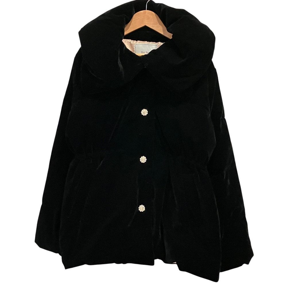 Other Other Herlipto Bijou-Button Velour Down Jacket Textile Outerwear 1254307169 DUTY FREE for USA Size ONE SIZE - 1 Thumbnail