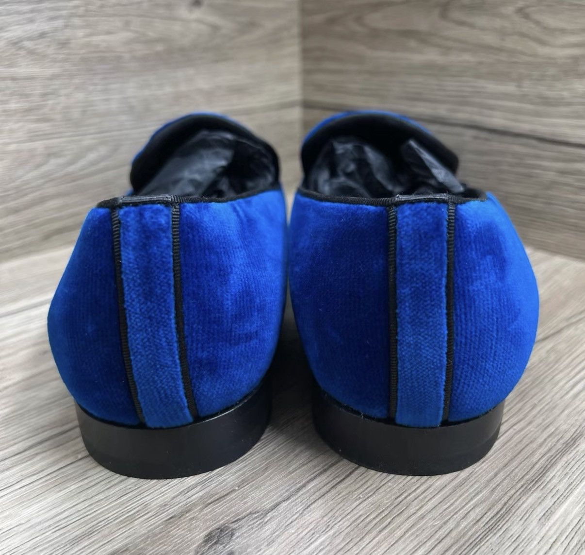 Louis Vuitton Louis Vuitton Auteuil Blue & Gold Embroidered Loafers J41 Size US 7.5 / EU 40-41 - 4 Thumbnail