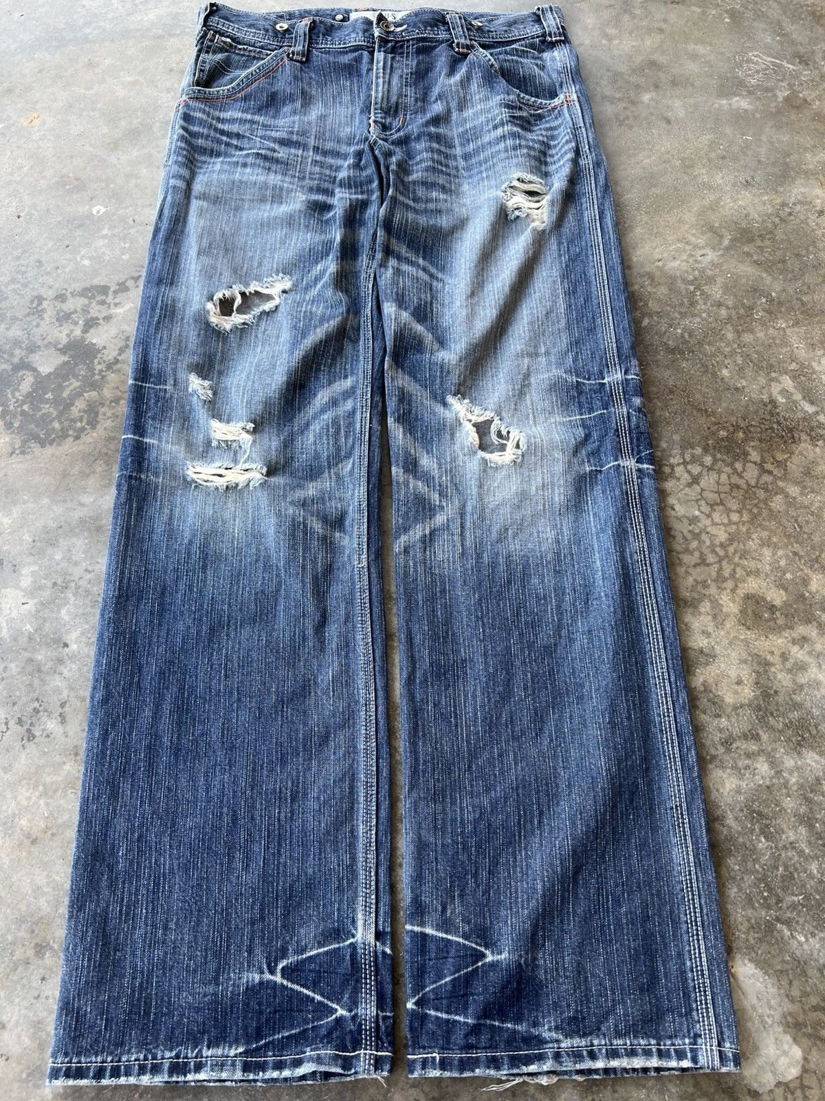 Edwin 💥Flare 💥Vintage Edwin XVS Distress Washed Jean Size US 33 - 1 Thumbnail