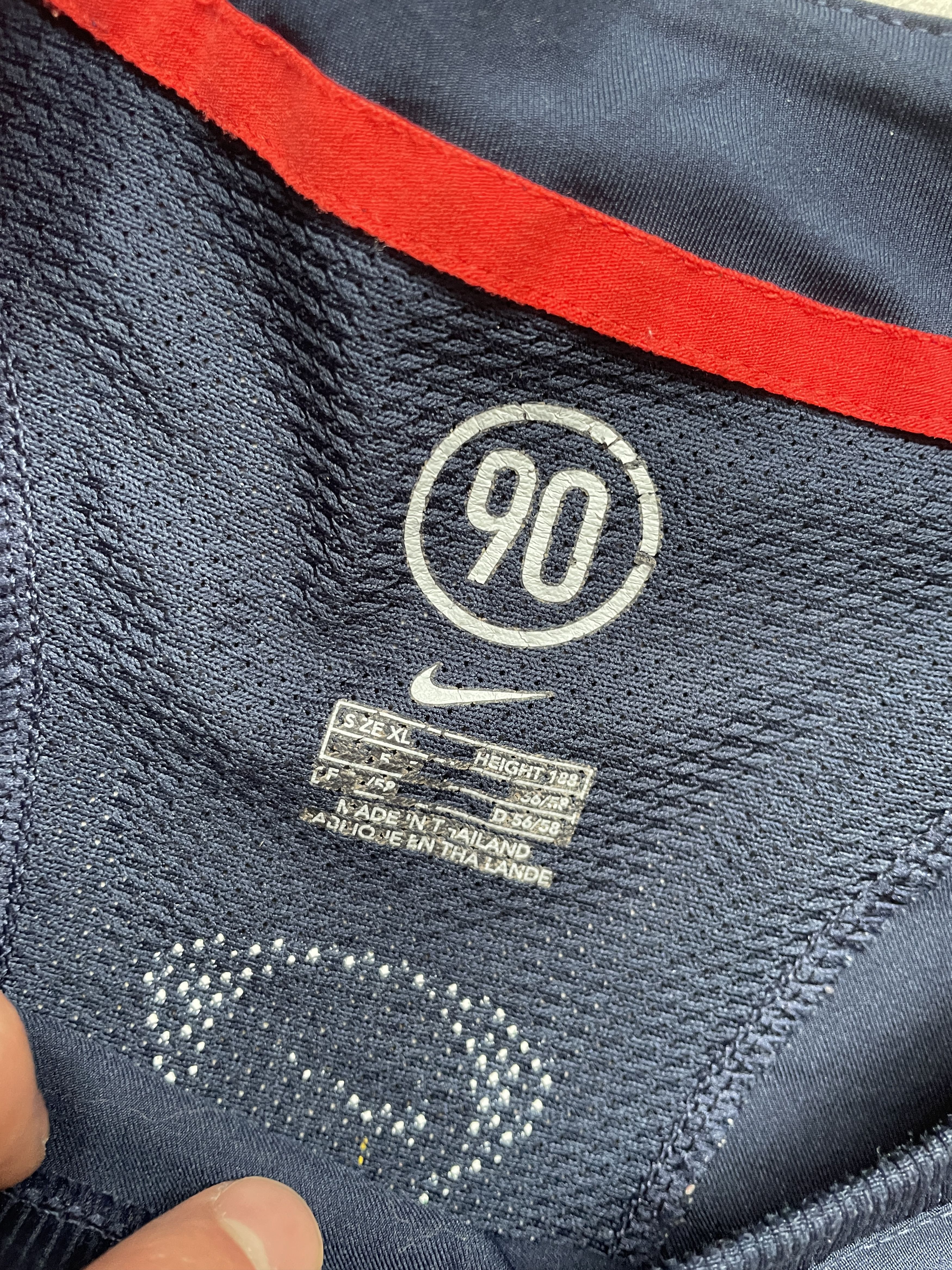 Nike Y2K NIKE TOTAL 90 T90 BLOKE BLOKECORE NAVY RED SHIRT Size US XL / EU 56 / 4 - 5 Thumbnail