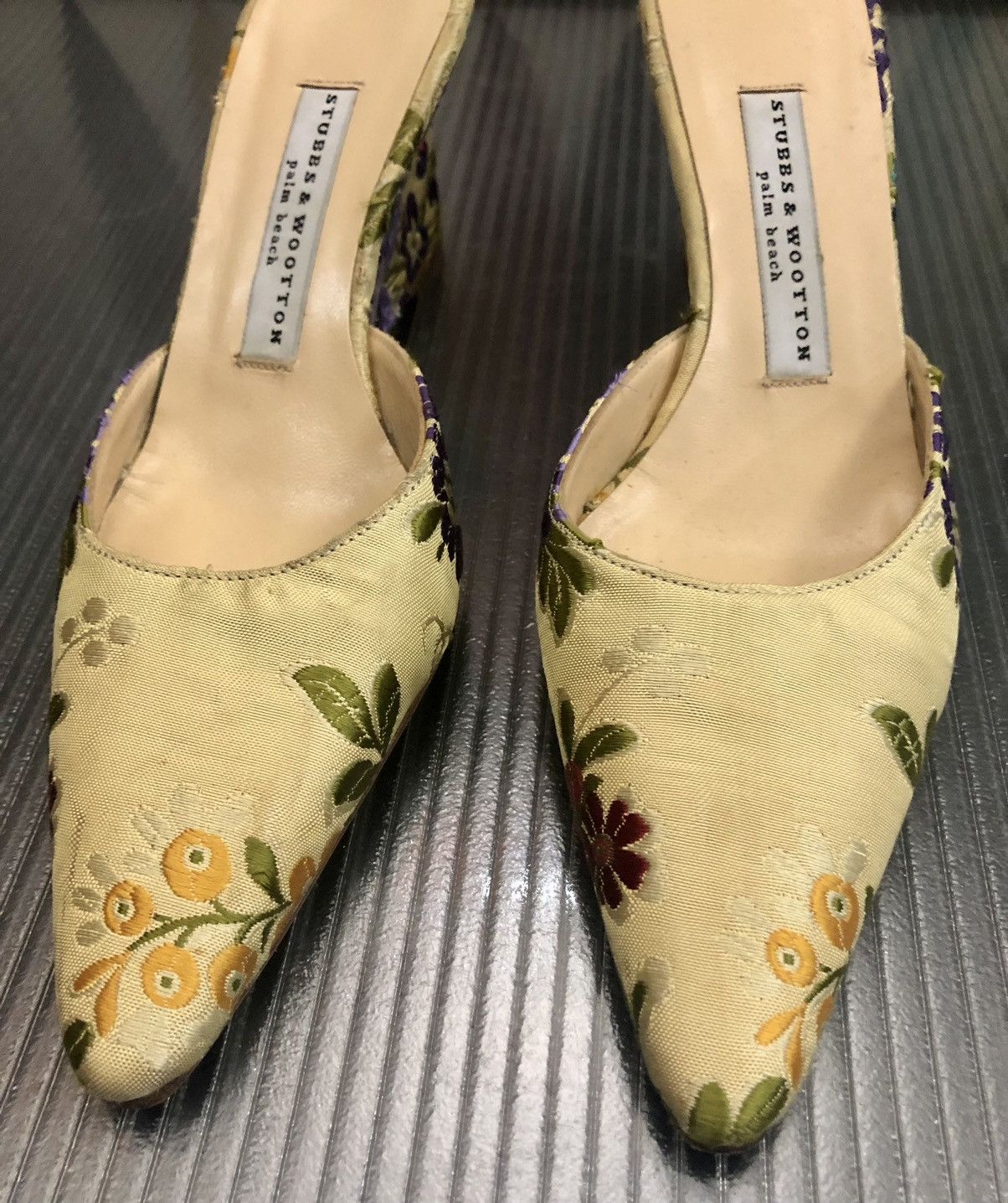 Stubbs & Wootton Stubbs & Wooton 🇮🇹 Palm Beach Embroidered Derby Wedge Sandal Size US 7 / IT 37 - 2 Thumbnail