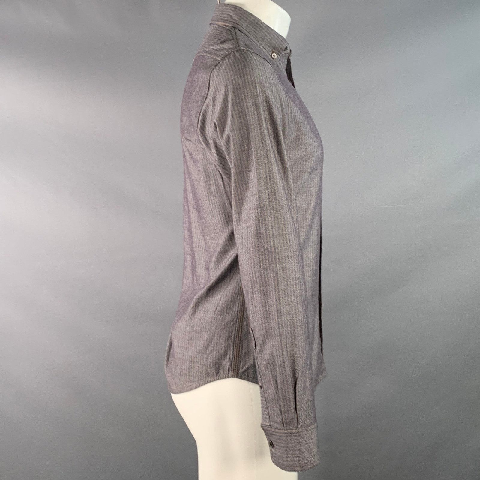 Wings + Horns Yellow Charcoal Stripe Cotton One Pocket Long Sleeve Shirt Size US XS / EU 42 / 0 - 3 Thumbnail