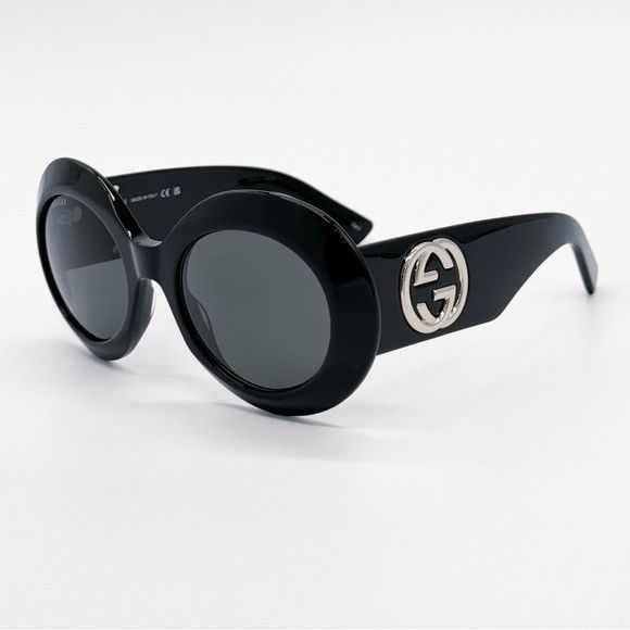 Gucci NEW GG1647S 007 GUCCI BLACK ROUND WOMEN SUNGLASSES GG 1647S Size ONE SIZE - 8 Thumbnail