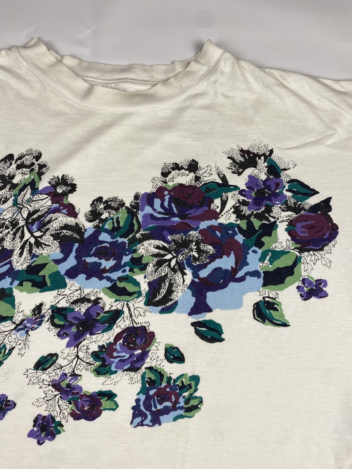Vintage Vintage Flower Art Tshirt Size US XL / EU 56 / 4 - 3 Thumbnail