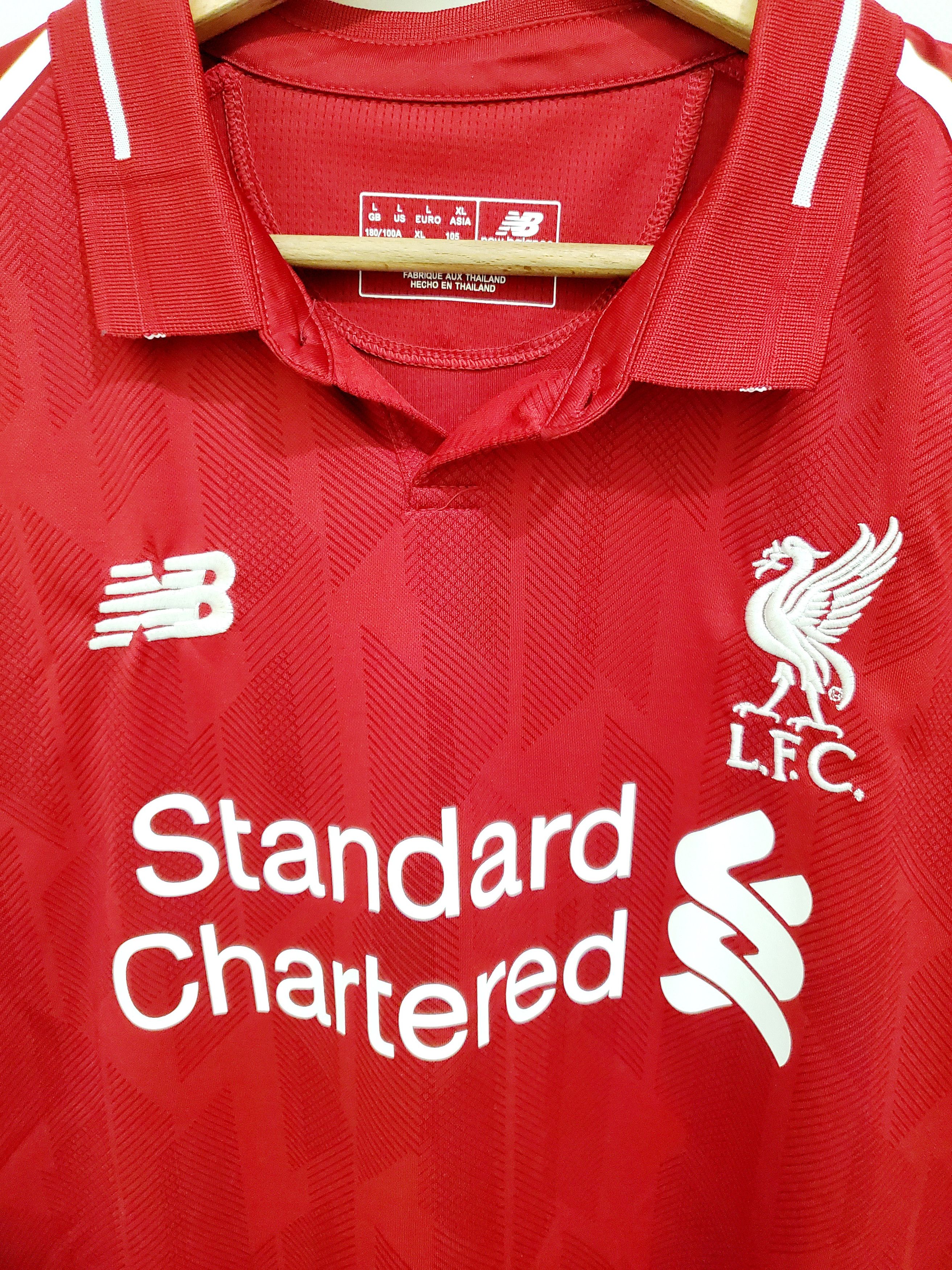 New Balance LIVERPOOL 2018 - 2019 HOME SHIRT #11 SALAH (VERY GOOD) L Size US L / EU 52-54 / 3 - 5 Thumbnail