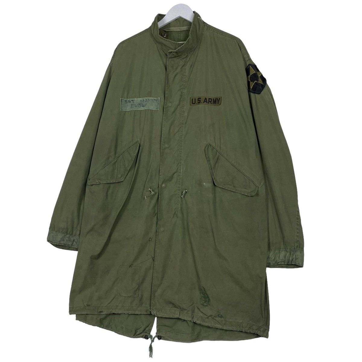 Vintage 💥VINTAGE US ARMY PARKA FISHTAIL MILITARY RIOT JACKET Size US L / EU 52-54 / 3 - 2 Thumbnail