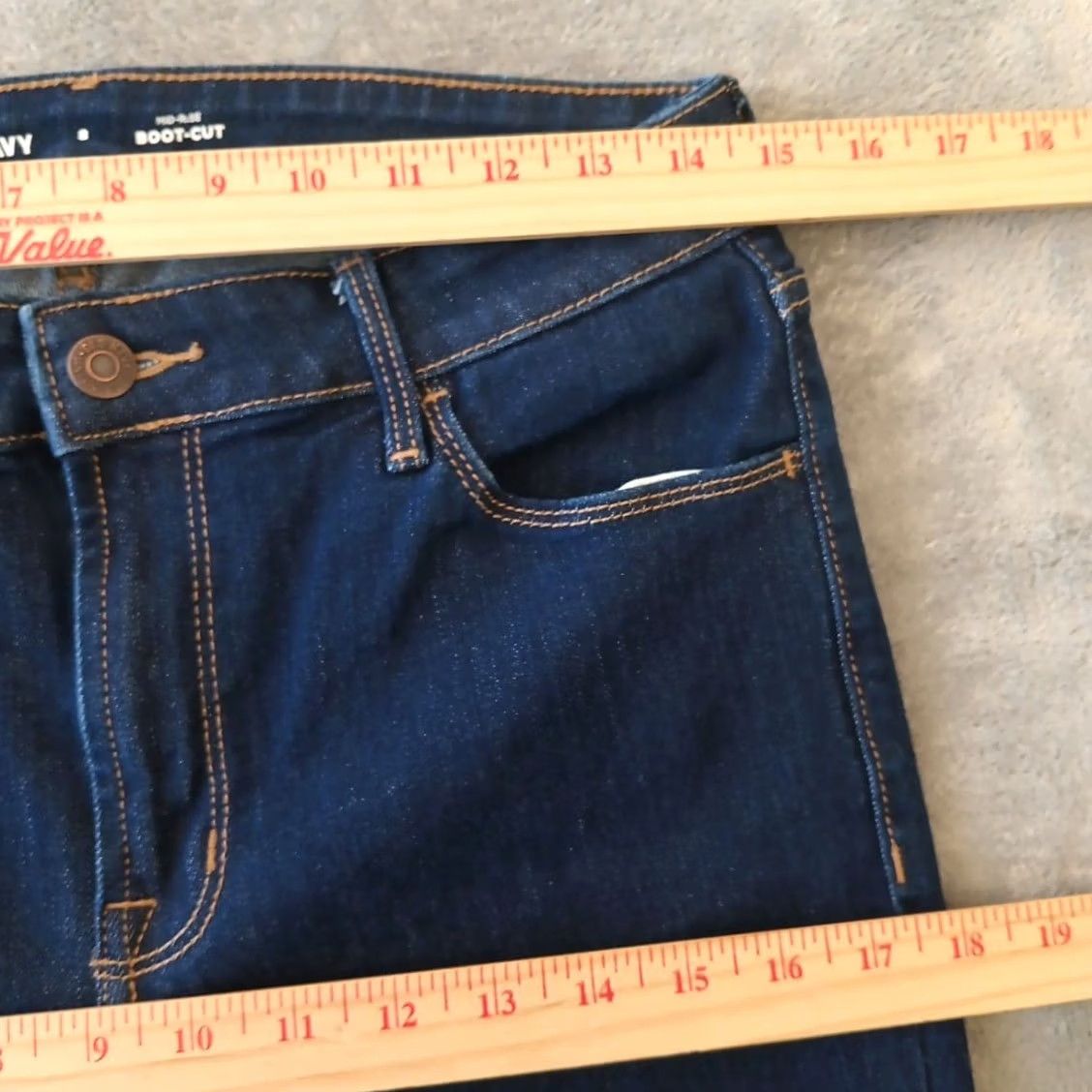 Old Navy Old Navy Bootcut Jeans Womens Size 8 Blue Dark Wash 28x30 Mid Rise Size 30" / US 8 / IT 44 - 3 Thumbnail