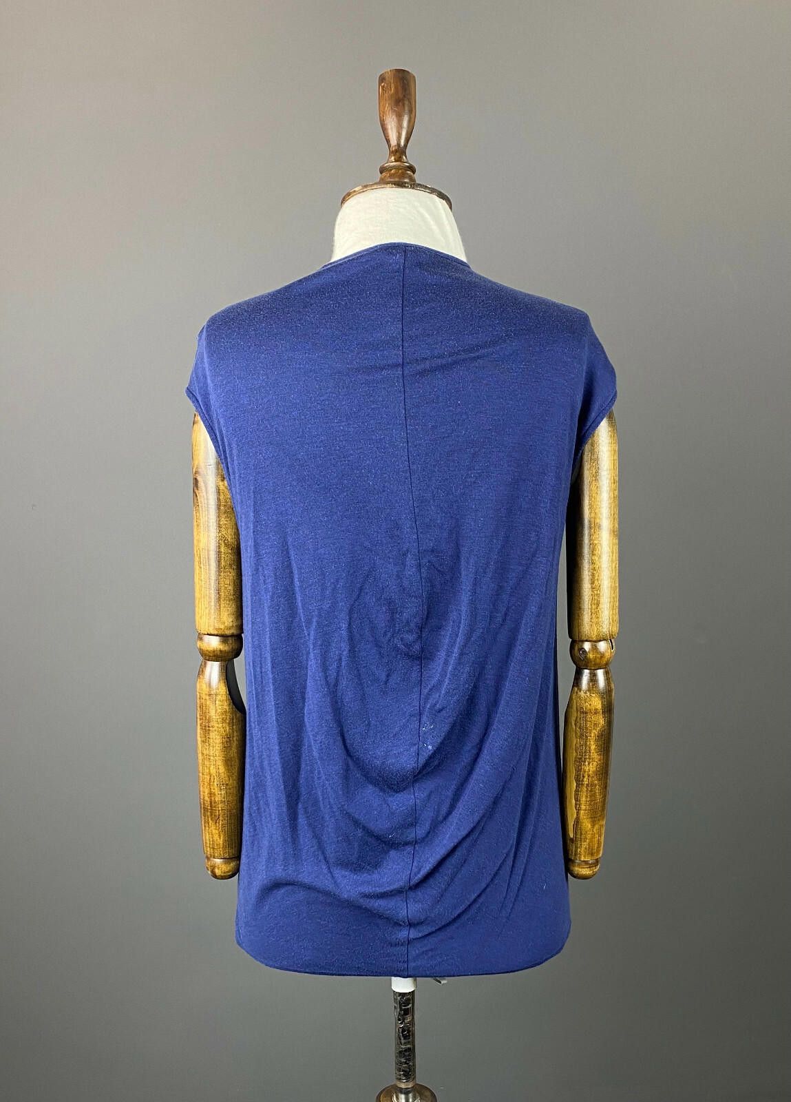 Helmut Lang Ladies HELMUT LANG Designer Blue Silk Blouse Shirt Size M / US 6-8 / IT 42-44 - 6 Thumbnail