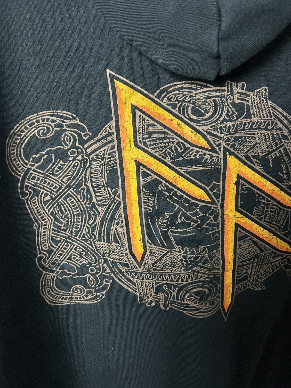 Band Tees × Vintage Rare Vintage Amon Amarth Zip Up Boxy HoodieBig Logo FF Size US L / EU 52-54 / 3 - 9 Thumbnail