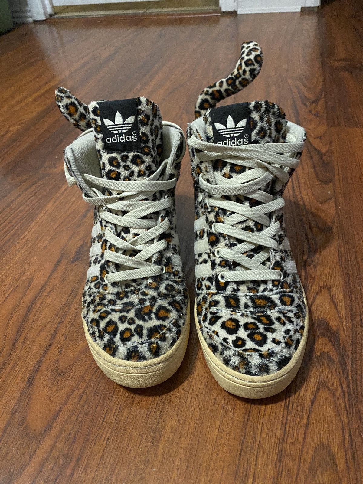 adidas gazelle silver green womens Spring Summer 2012 Jeremy Scott x Adidas Leopard Tail Sneakers  Alex  Maxamenko