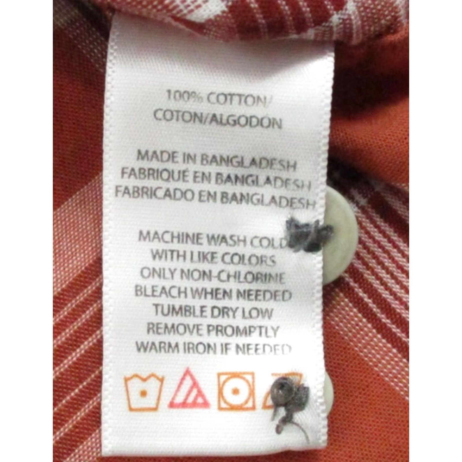 Vintage Wolverine Shirt Mens Large Orange Plaid Short Sleeve Button-Up Cotton Casual Shirt Size US L / EU 52-54 / 3 - 7 Thumbnail