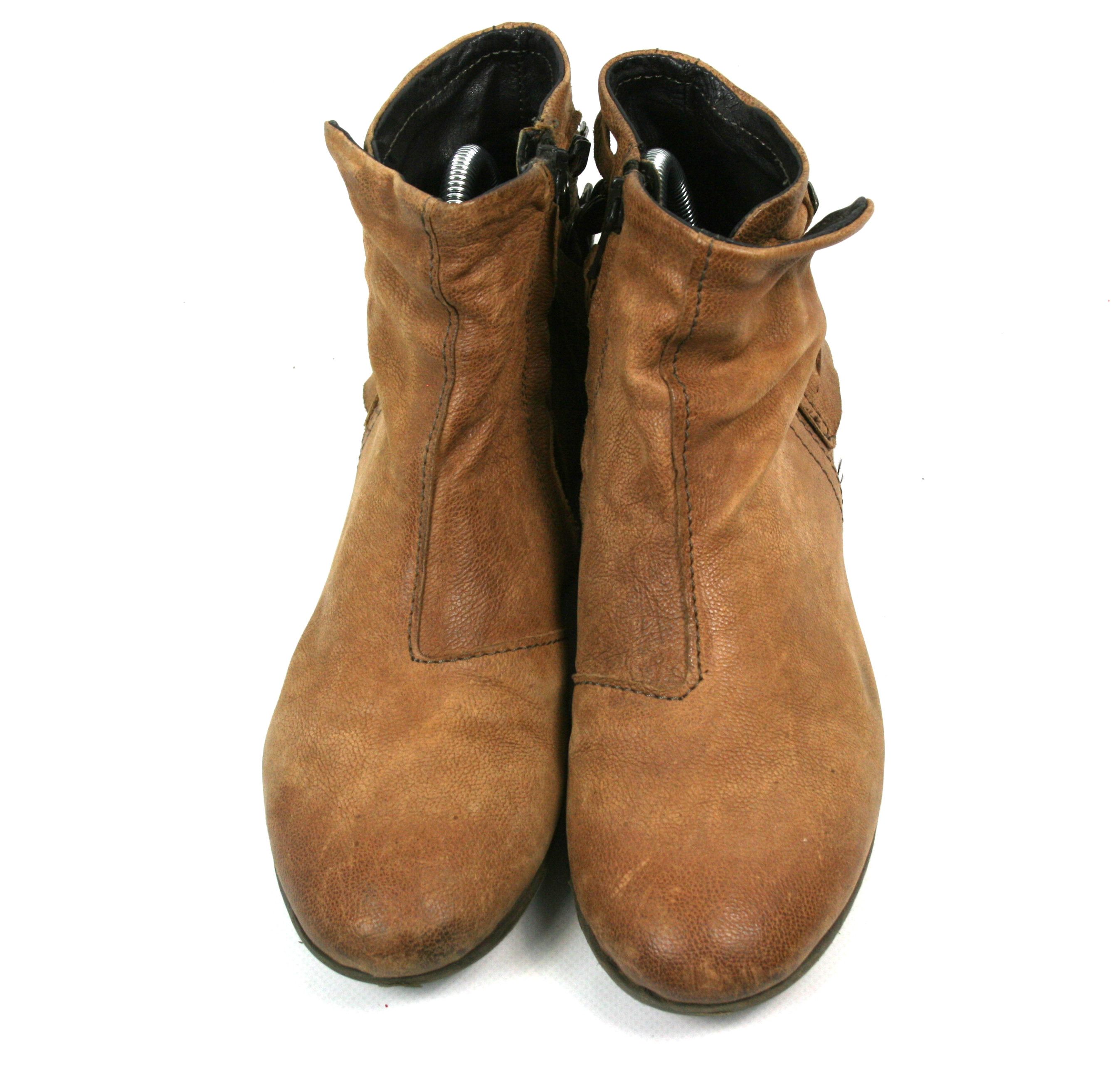 A.S.98 00S Medallions Biker Leather Ankle Boots Vintage Size US 9 / IT 39 - 6 Thumbnail