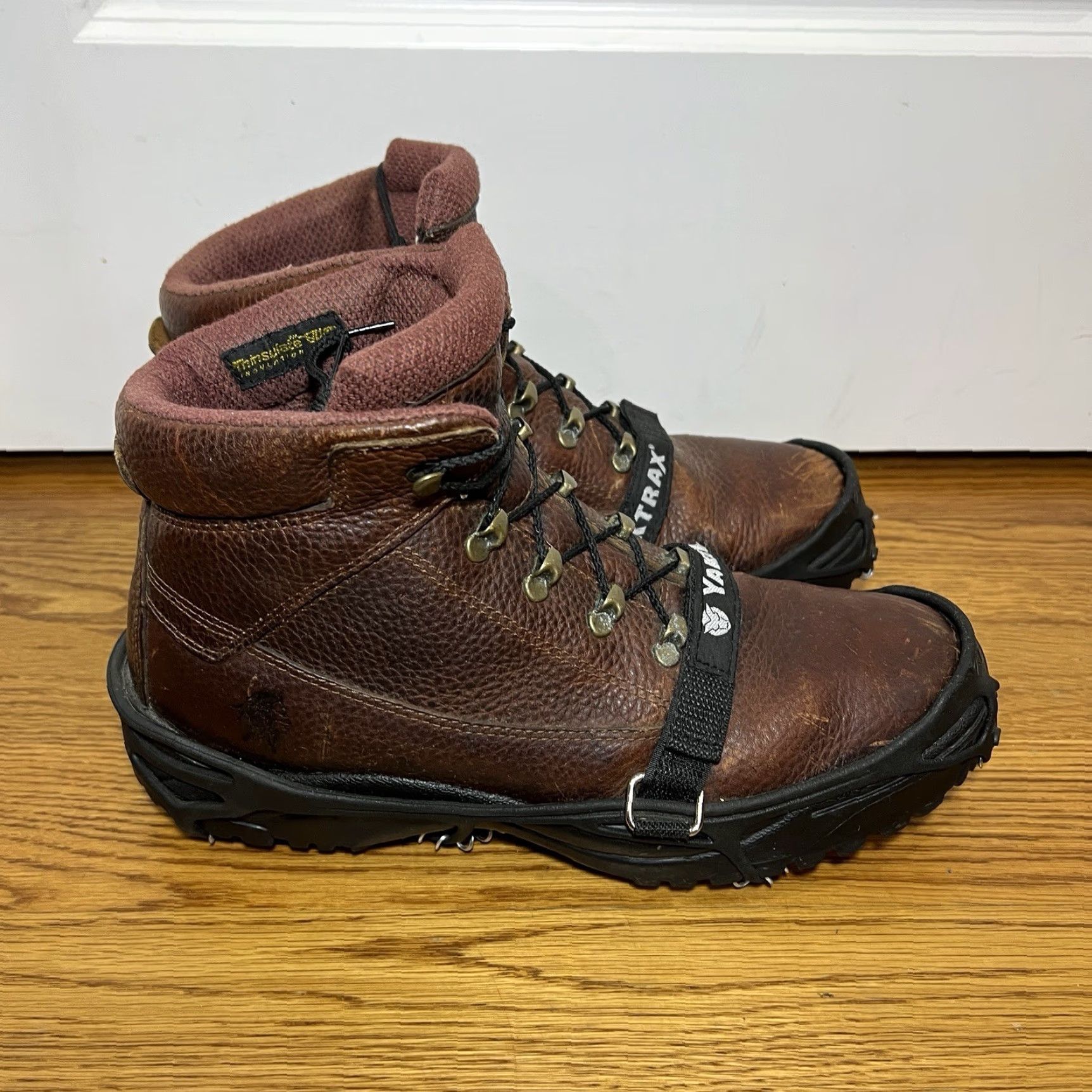 Chippewa Chippewa Sport Utility Boots Men's 11 M Brown Insulated Leather Work Yak Trax Lace Up Mens Size US 11 / EU 44 - 4 Thumbnail