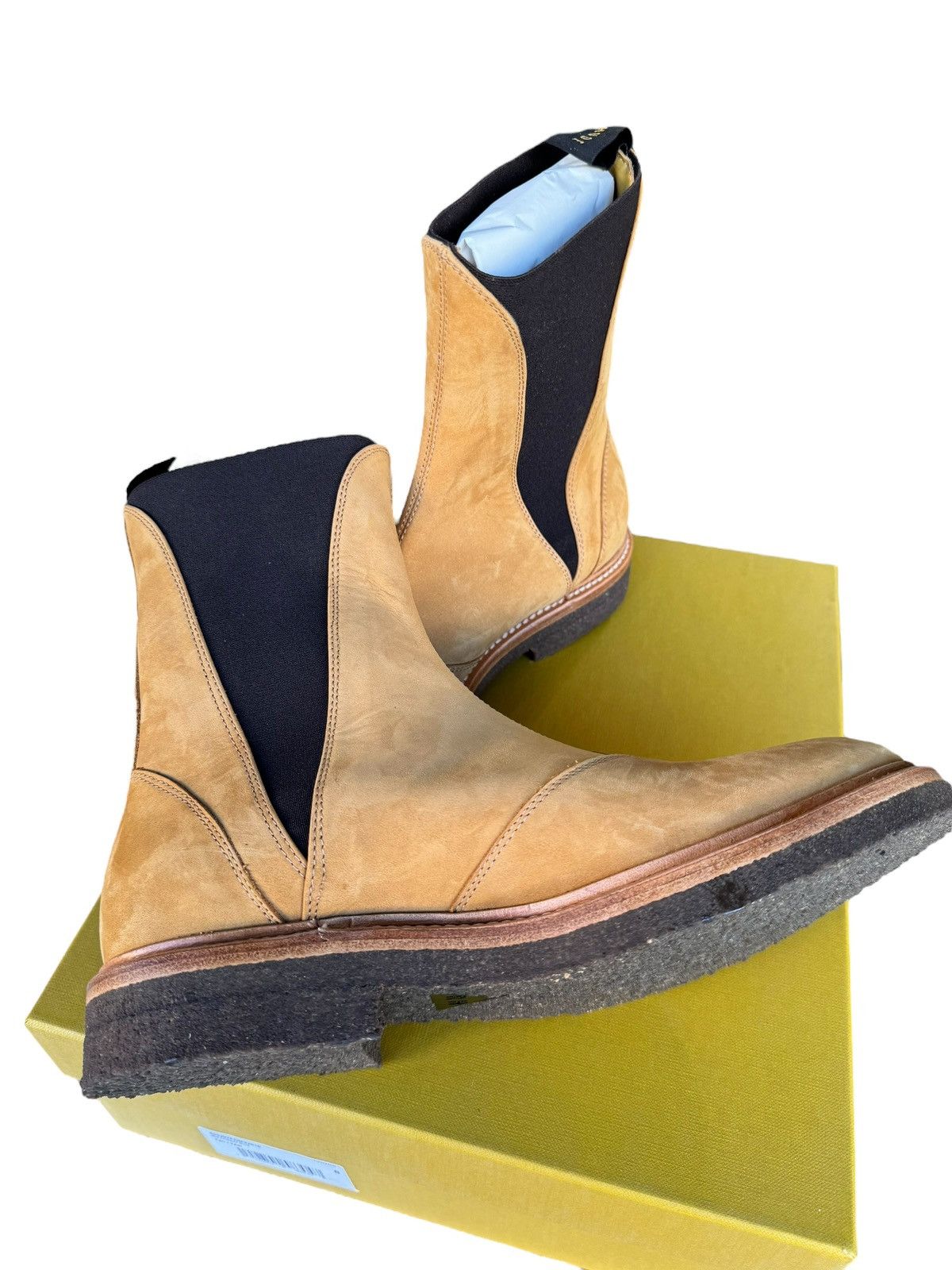 Rhude Unreleased 2020 Tan Mid Chelsea Suede Boot Size US 9 / EU 42 - 2 Thumbnail