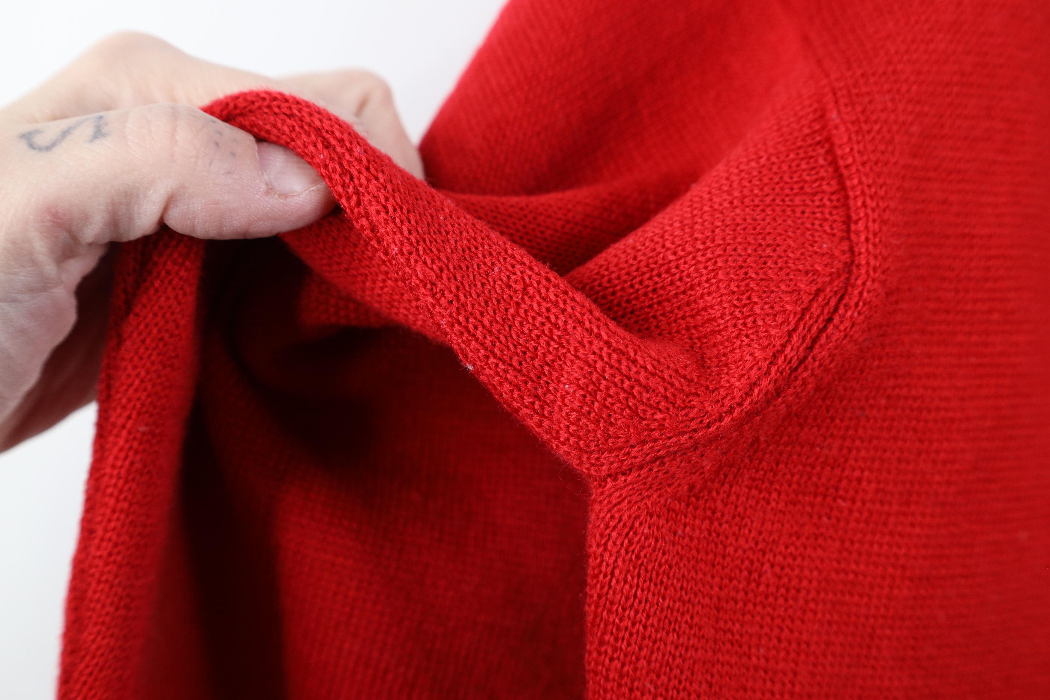 Vintage Vintage 90s Streetwear Wool Blend Knit Cardigan Sweater Red Size M / US 6-8 / IT 42-44 - 10 Thumbnail
