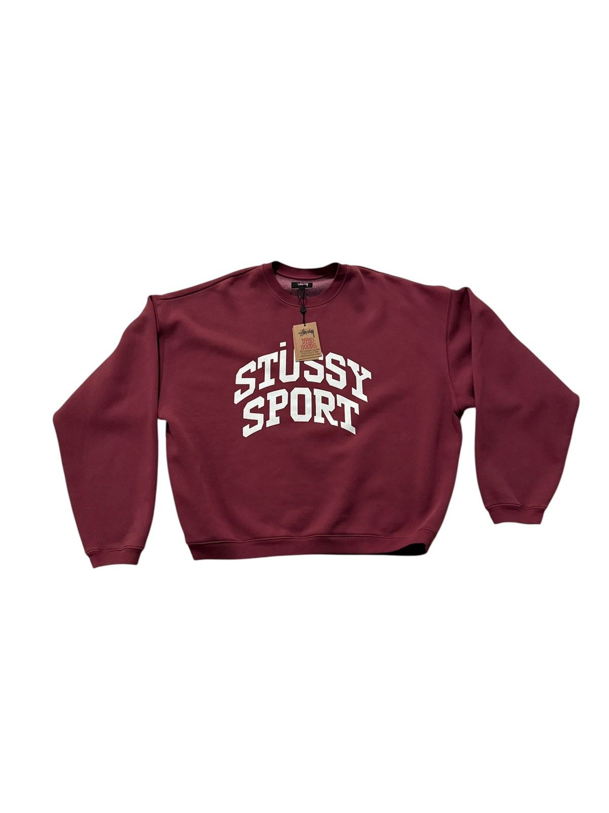 Stussy Burgundy Stüssy Sport crewneck sweatshirt Size US XXL / EU 58 / 5 - 1 Thumbnail
