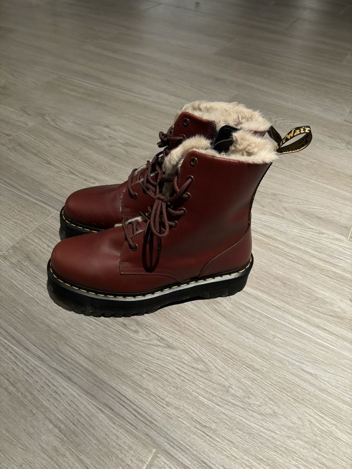 Dr. Martens Burgundy Dr. Martens Jadon boots Size US 10 / EU 43 - 2 Thumbnail