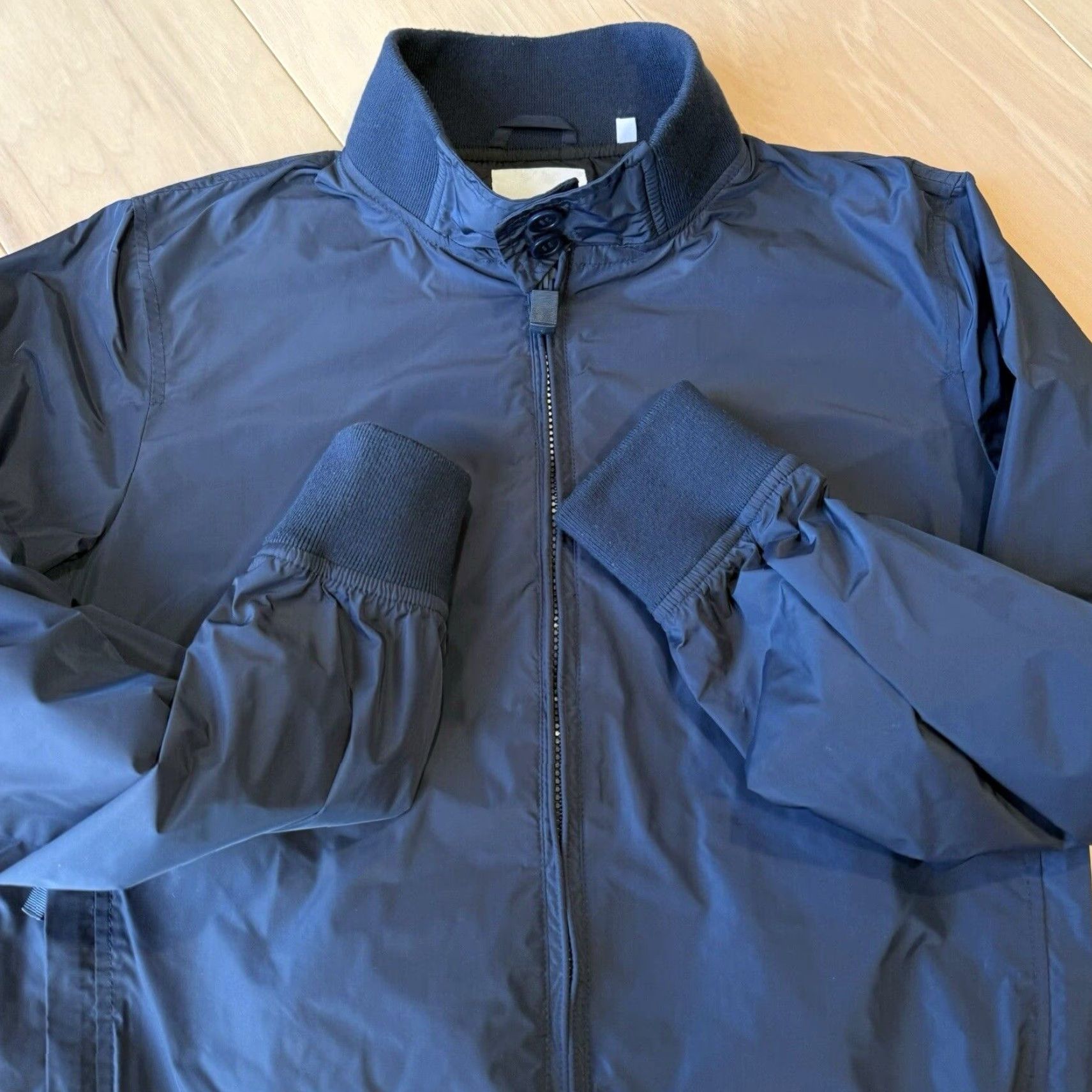 Aspesi Aspesi Swing Jacket S Blue Lightweight Microfiber Nylon Lining Zipper Button Collared Short Jacket Coat Men Vintage No Size US S / EU 44-46 / 1 - 4 Thumbnail