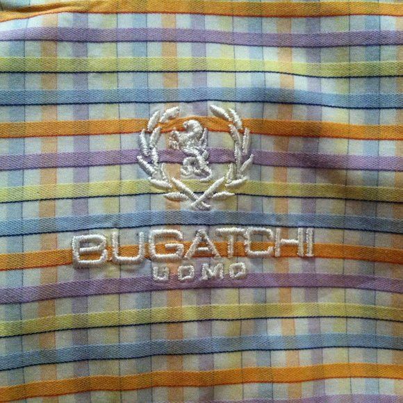 BUGATCHI BUGATCHI MENS 100%COTTON CASUAL SHIRT SIZE: 17/36-37 Size US XL / EU 56 / 4 - 6 Thumbnail