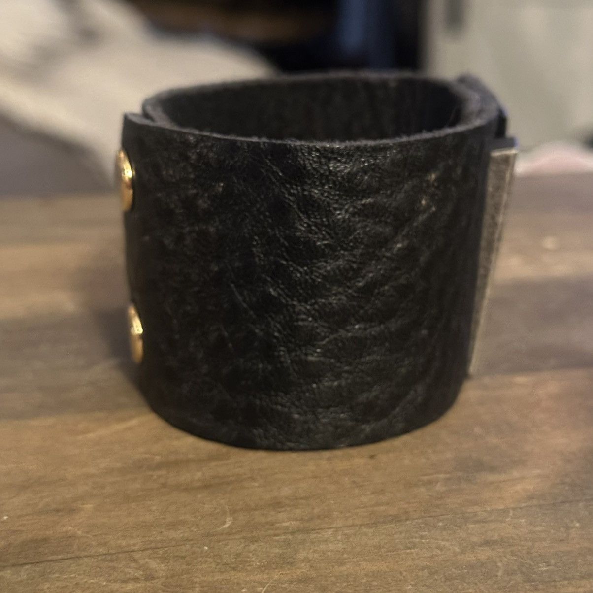 Other Wide black leather bracelet Size ONE SIZE - 7 Thumbnail