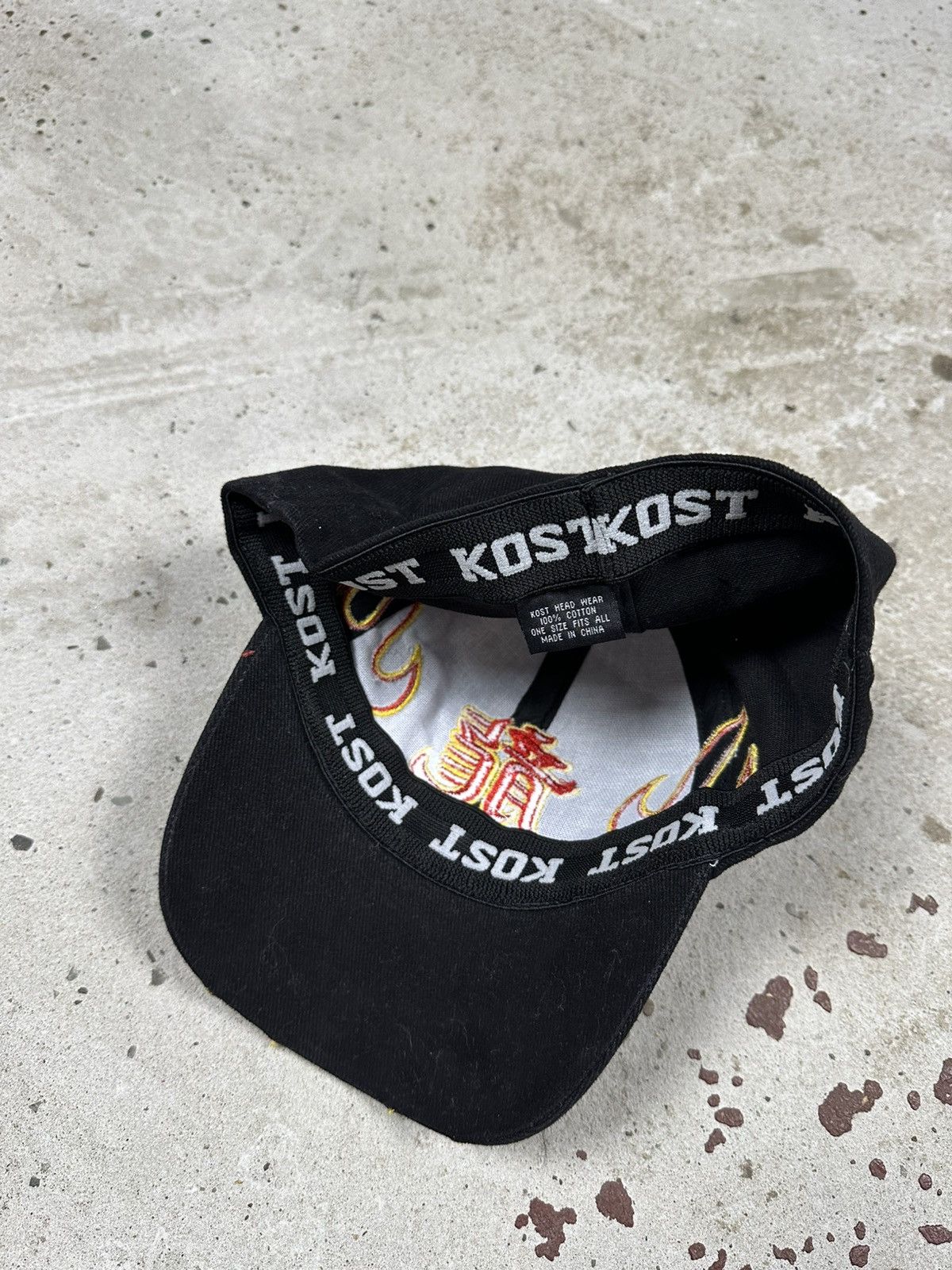 Japanese Brand Vintage Y2K Japanese Flame Red Black Racing Hat Cap Hot Fire Size ONE SIZE - 9 Thumbnail