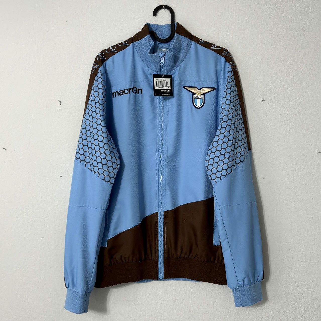 Macron NEW 2014 2015 Lazio Roma Macron Soccer Tracksuit Jacket Top Size US L / EU 52-54 / 3 - 2 Thumbnail