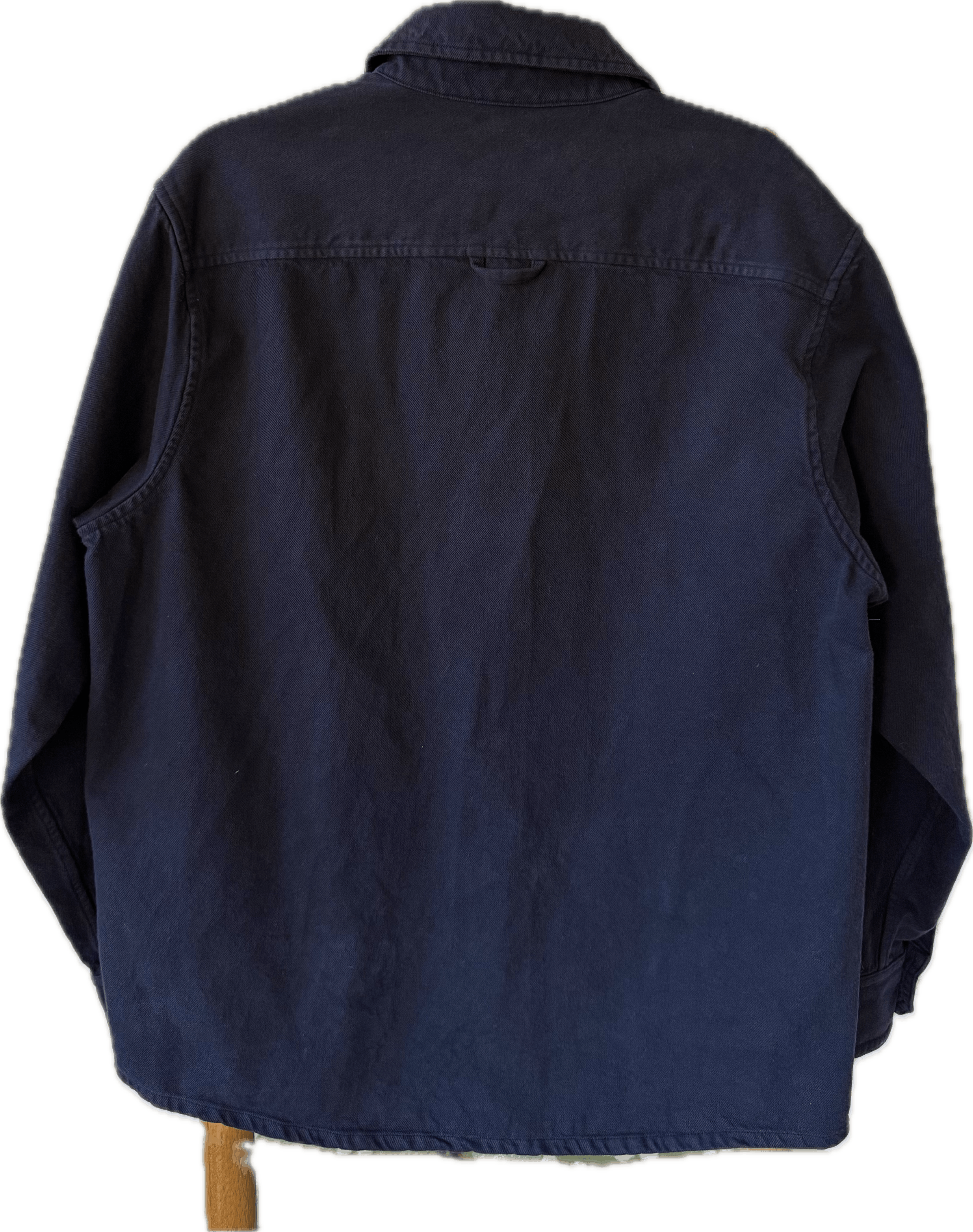 A.P.C. APC Button Up Cotton Shirt - Navy, XL Size US XL / EU 56 / 4 - 2 Thumbnail