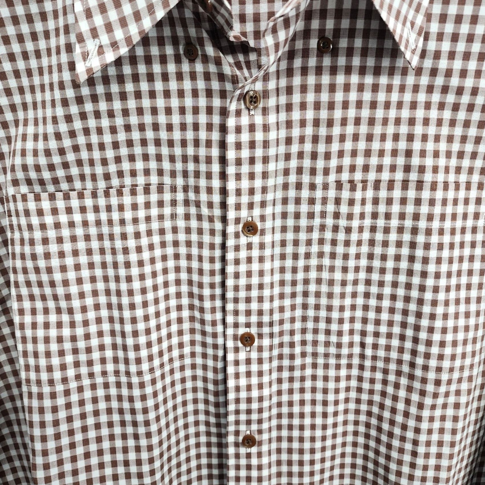 Hamilton Hamilton Shirt Co Button Shirt Mens 3XL Long Sleeve French Cuff Gingham Plaid Shirt Size US XXL / EU 58 / 5 - 4 Thumbnail