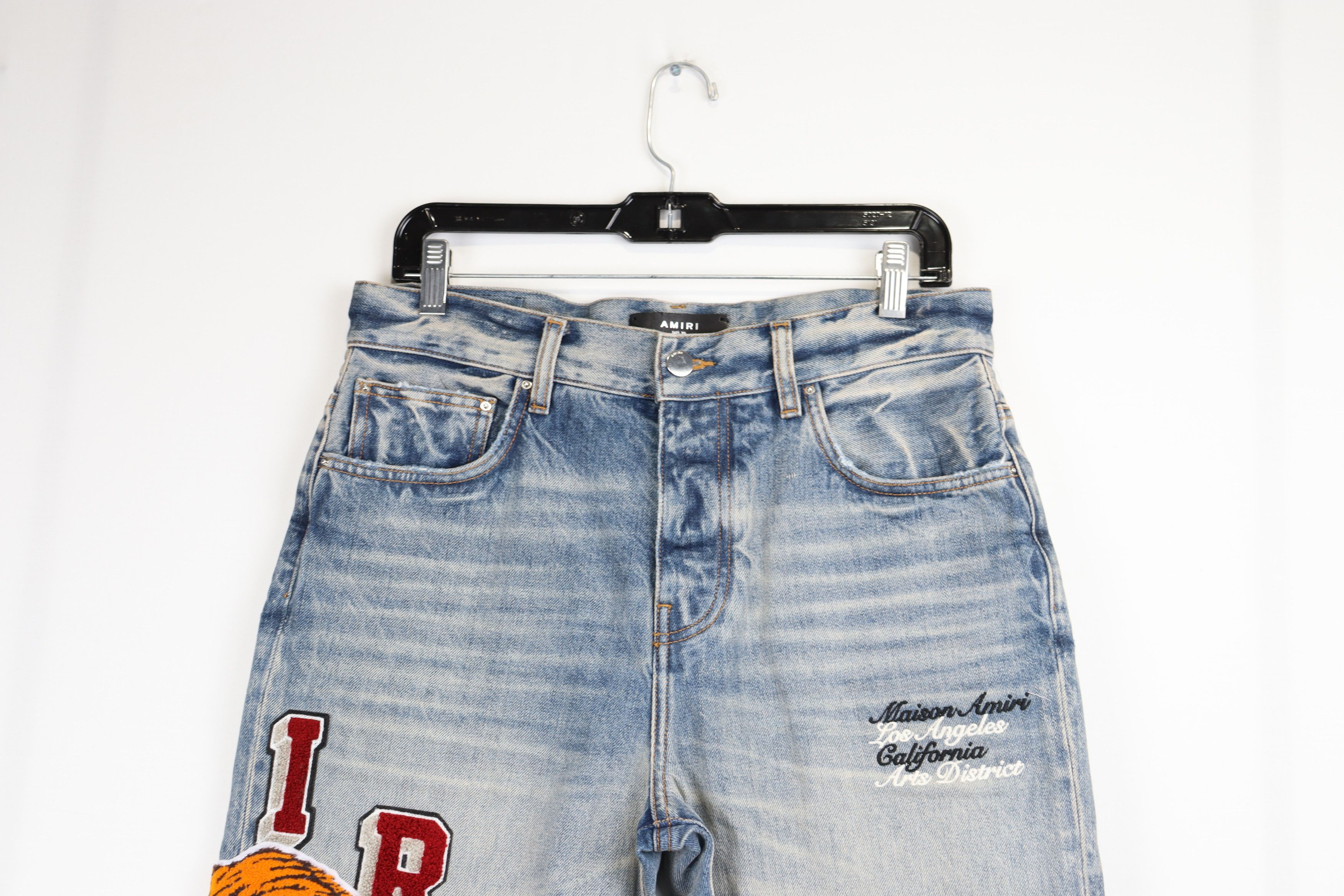 Amiri o1rshd Varsity Tiger Straight Jeans in Vintage Indigo Size US 30 / EU 46 - 3 Thumbnail