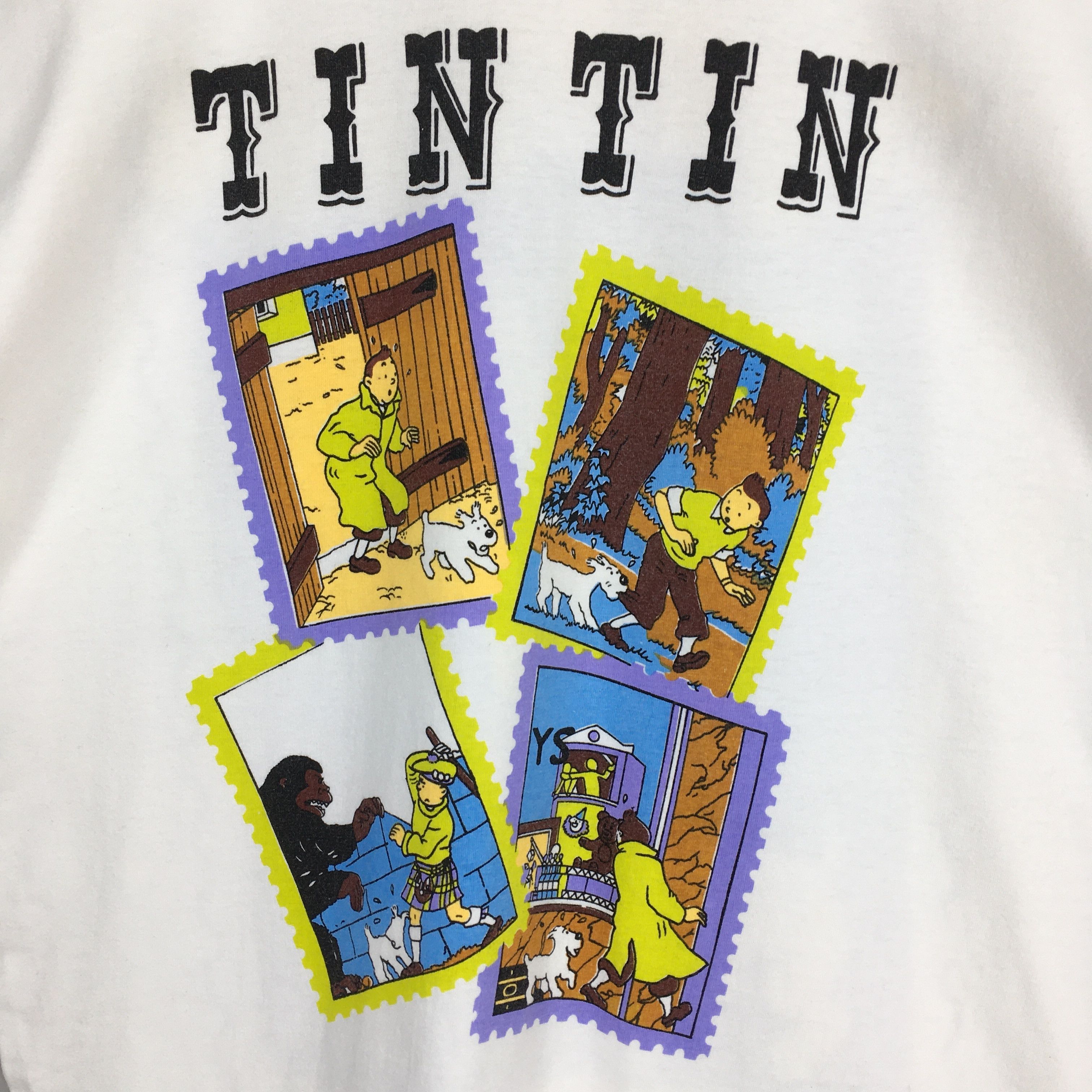 Cartoon Network × Peanuts × Vintage Vintage 90's The Adventures of Tintin And Snowy Cartoon Tee Size US M / EU 48-50 / 2 - 6 Thumbnail